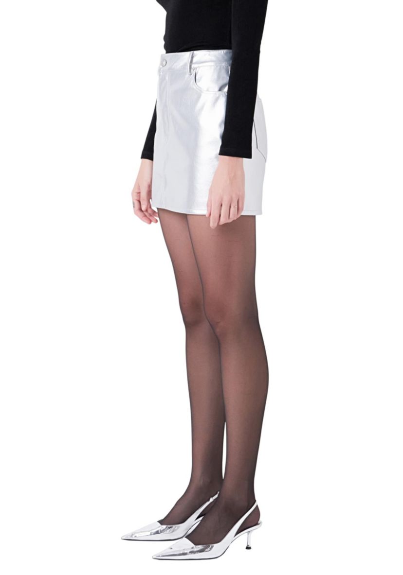 Faux Leather Mini Skirt