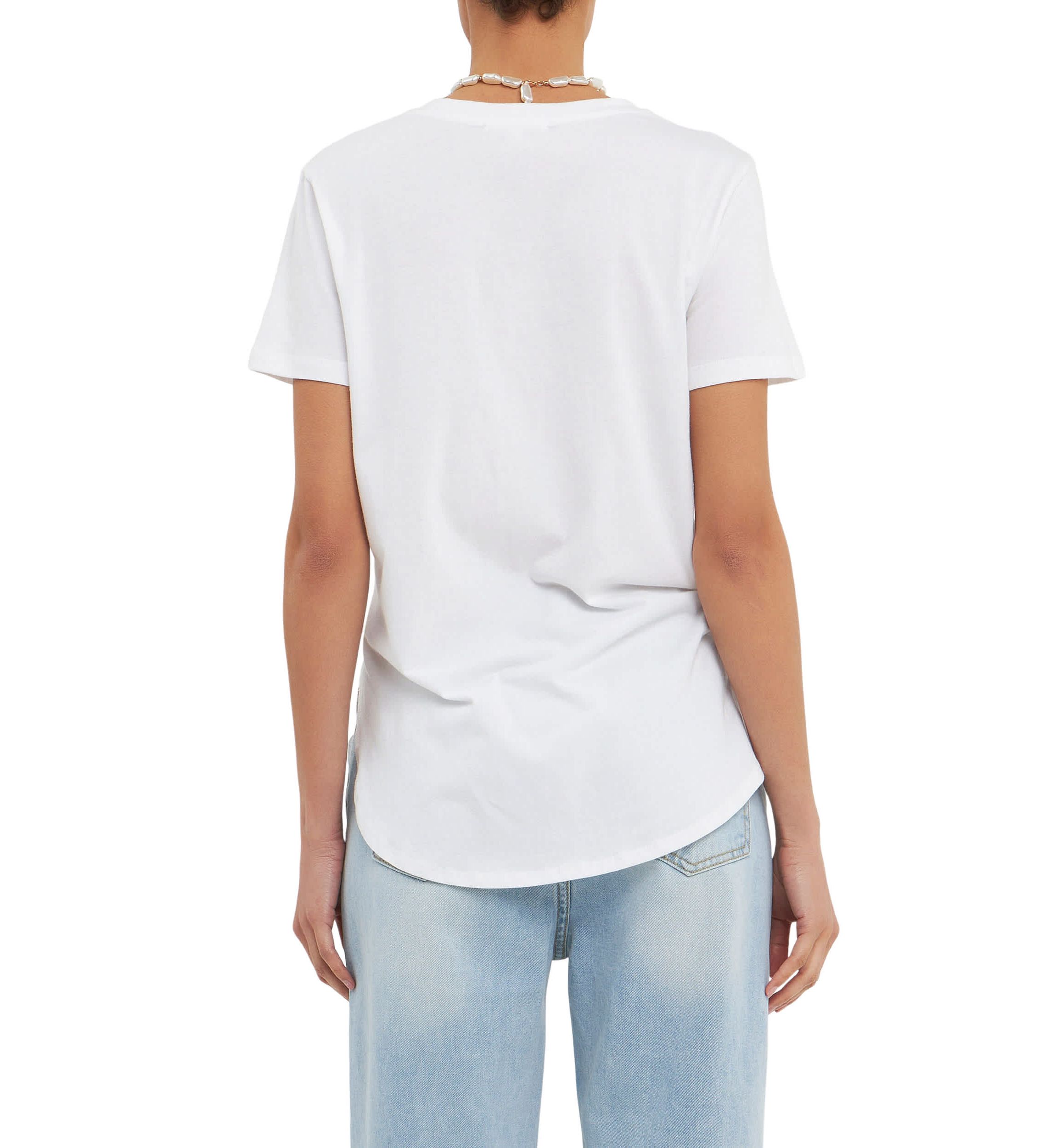 Classic Round Neck T-shirt With Round Hem