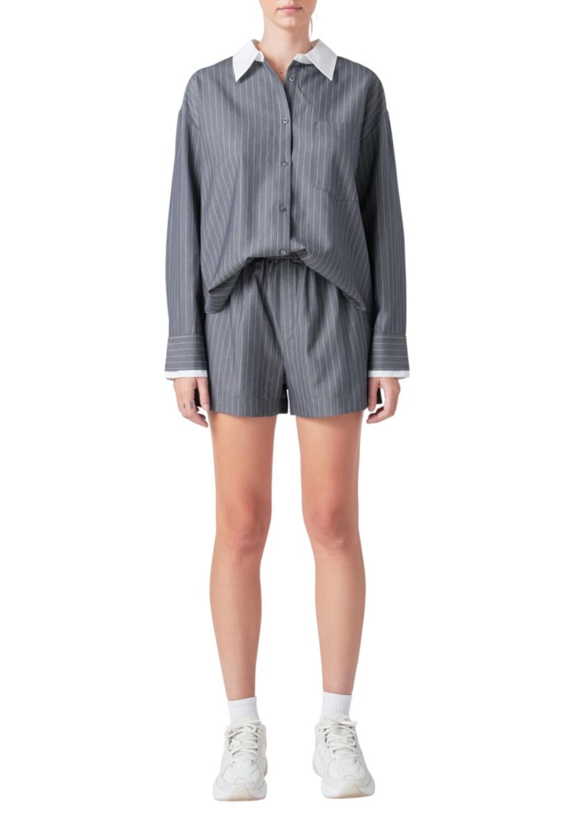 Oversized Pinstripe Shirt