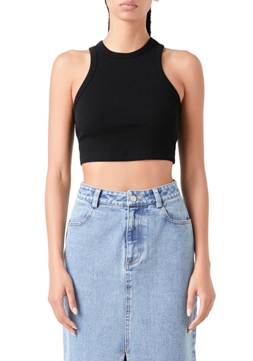 Crop Knit Tank Top