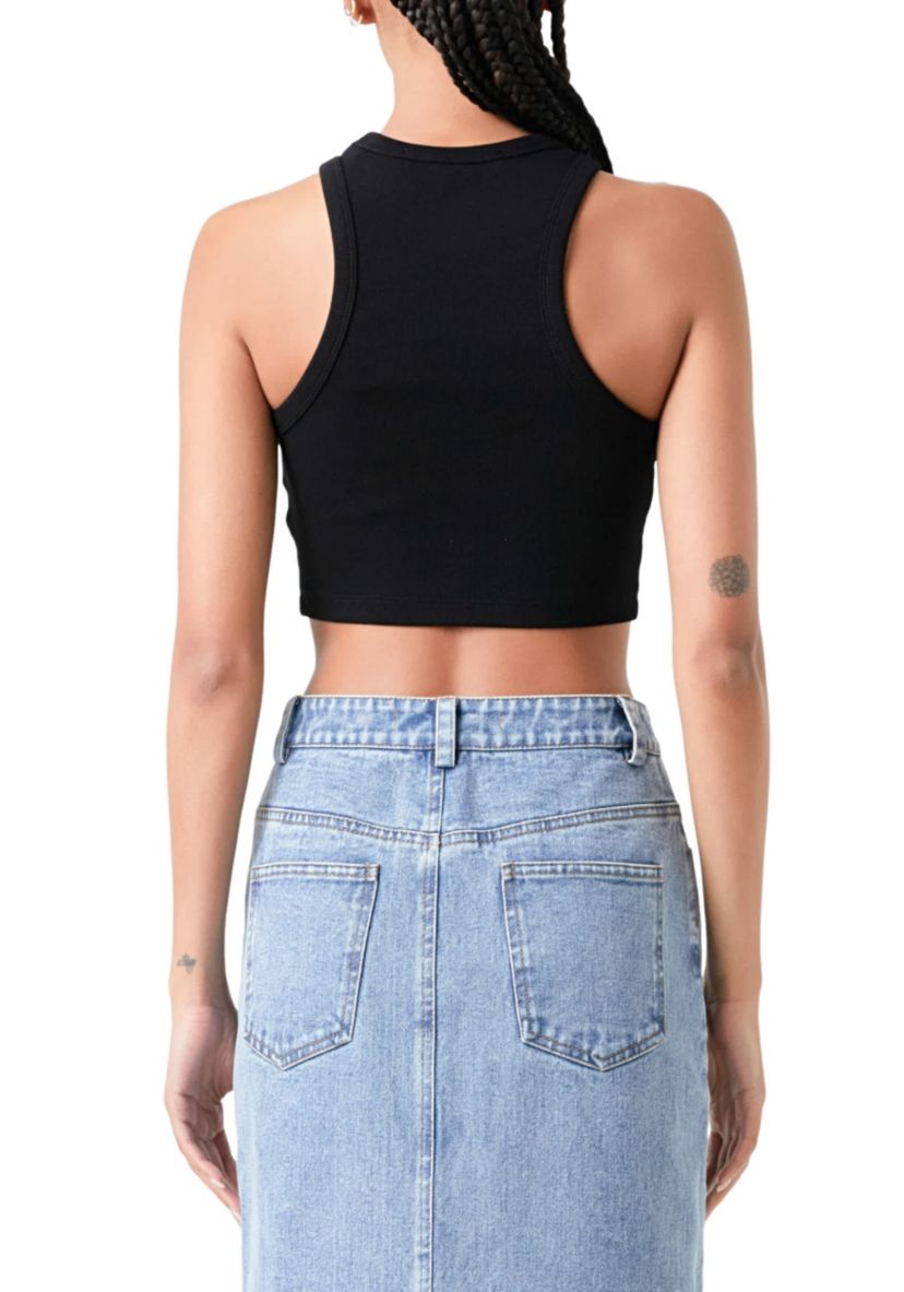 Crop Knit Tank Top