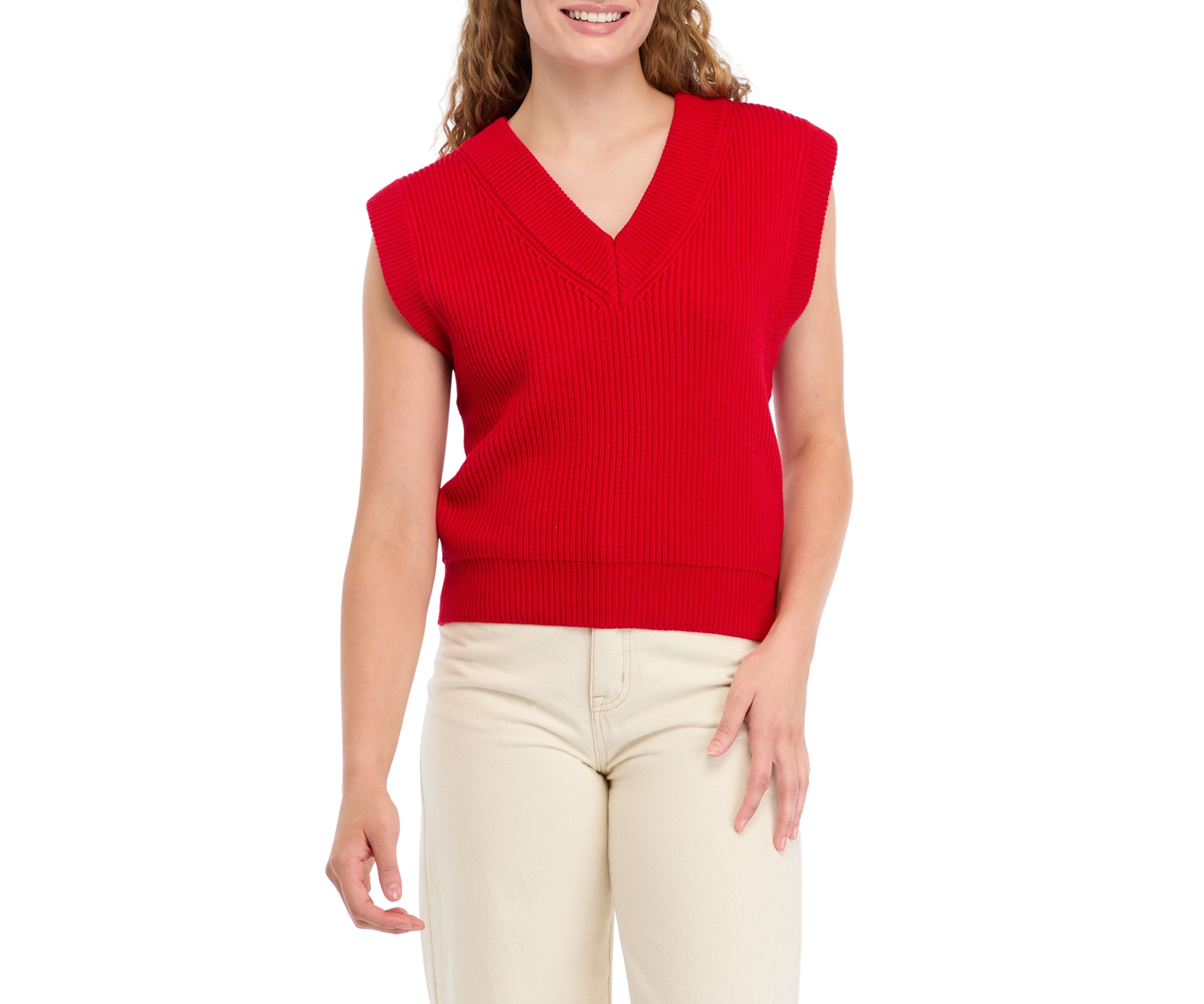 Womens V-Neck Knit Sweater Vest