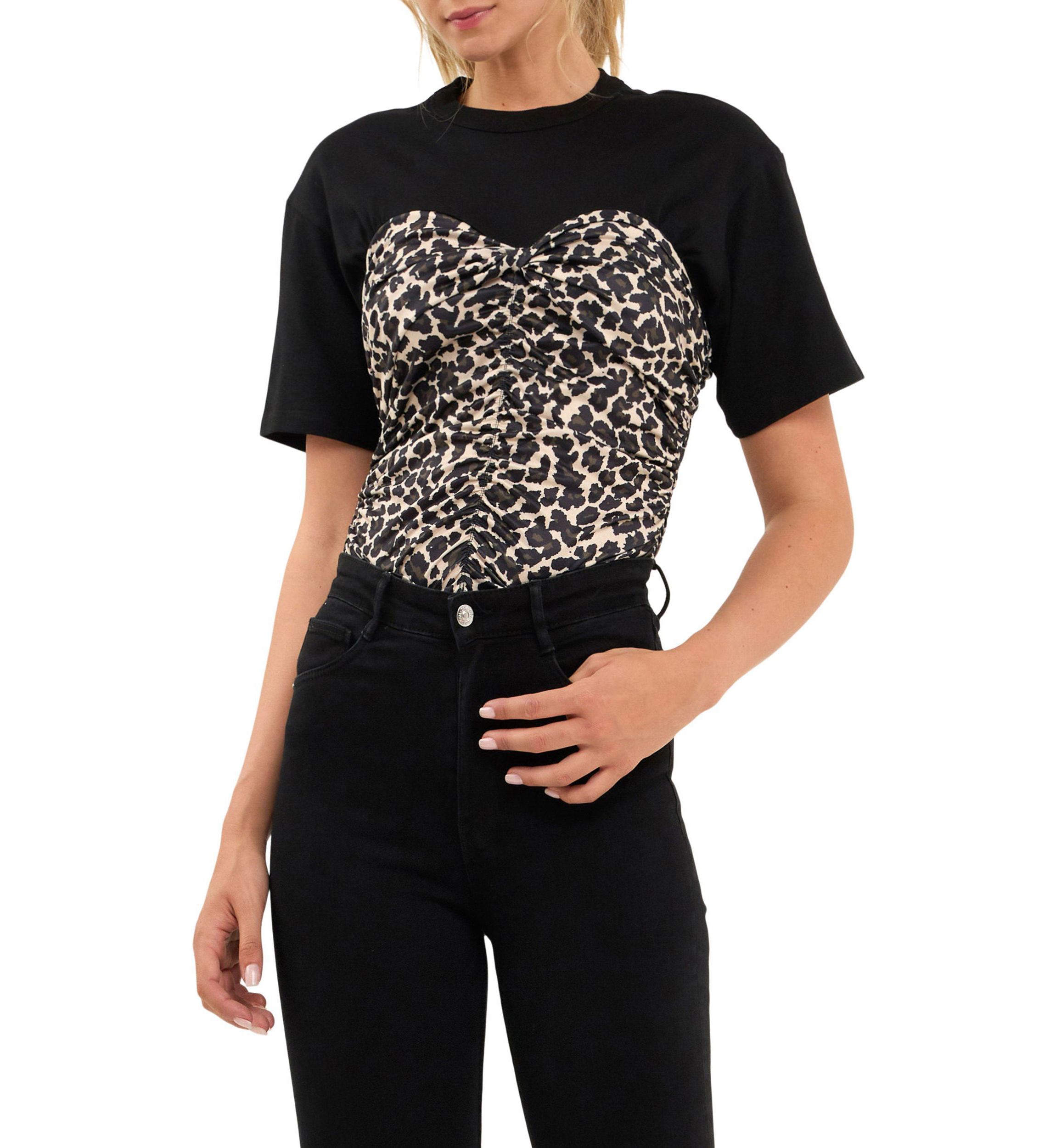 Leopard Cropped Top