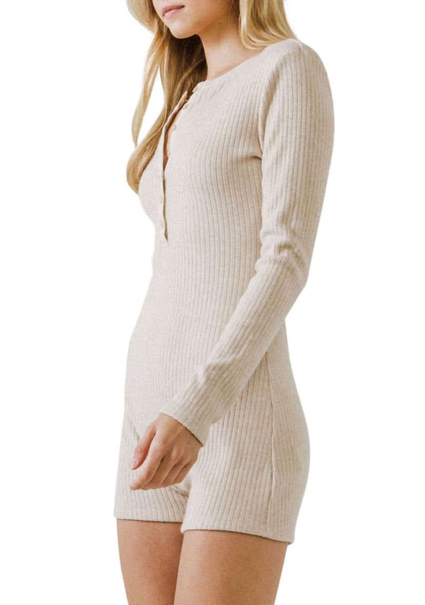 Ribbed Knit Romper
