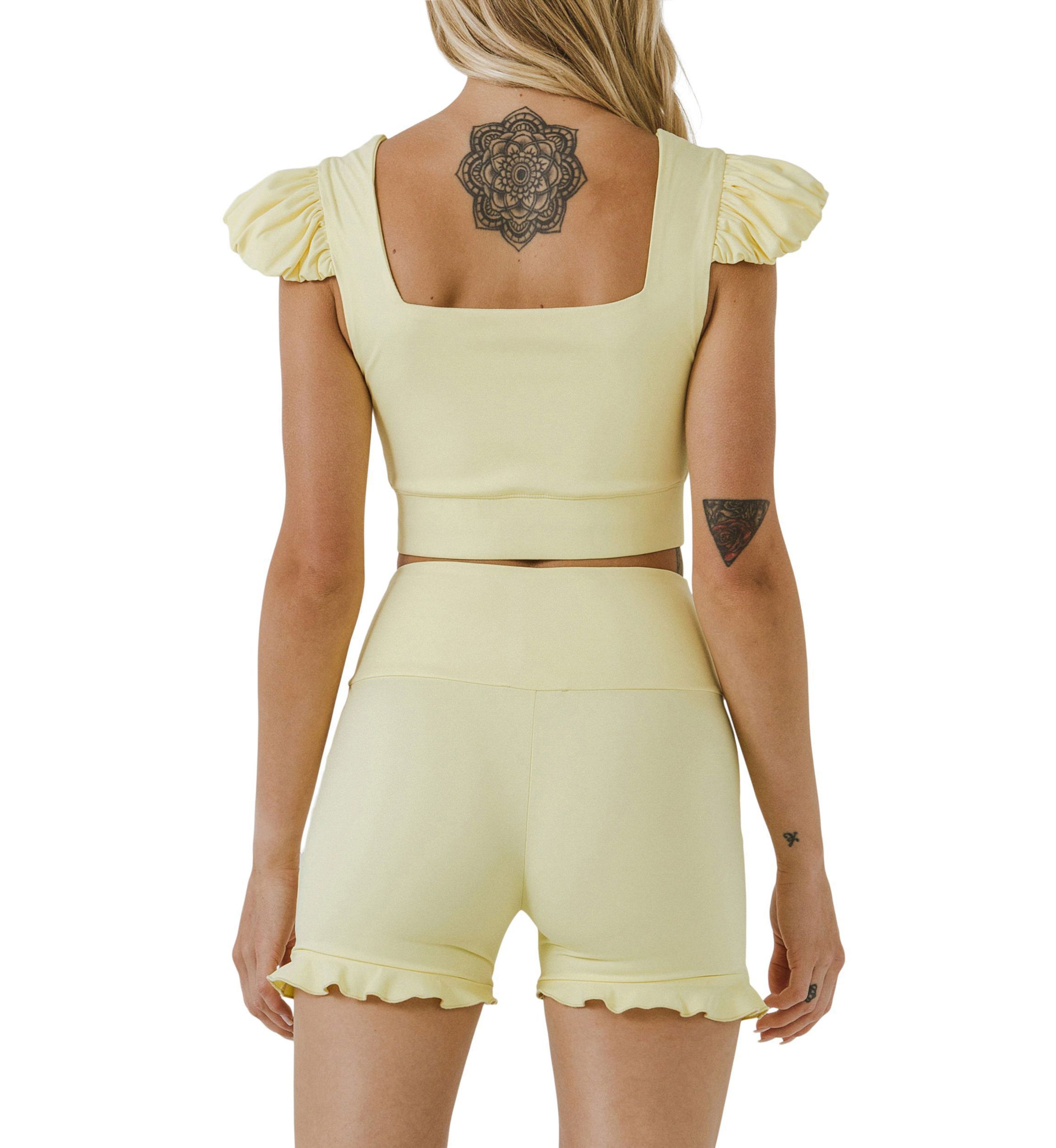 Puff Sleeve Crop Top