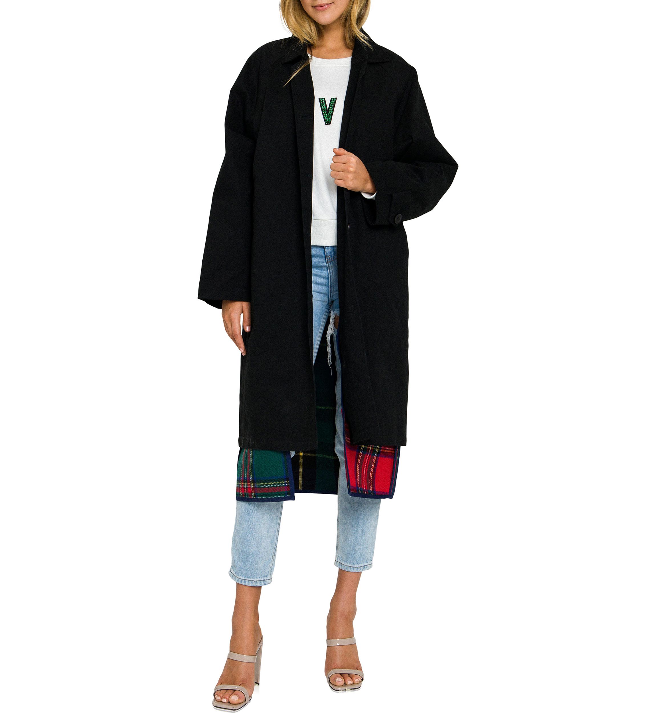 Reversible Check Long Coat