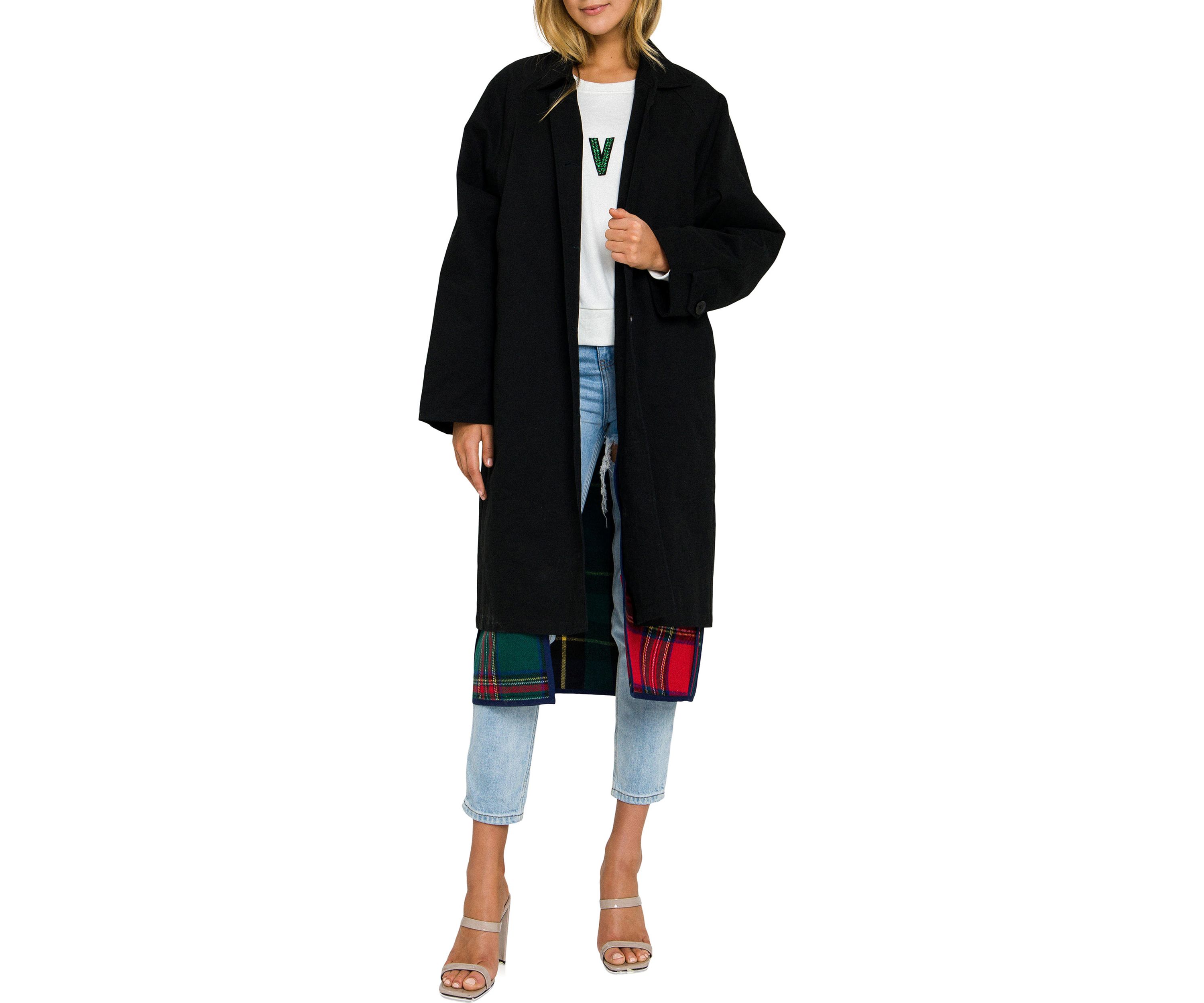 Reversible Check Long Coat