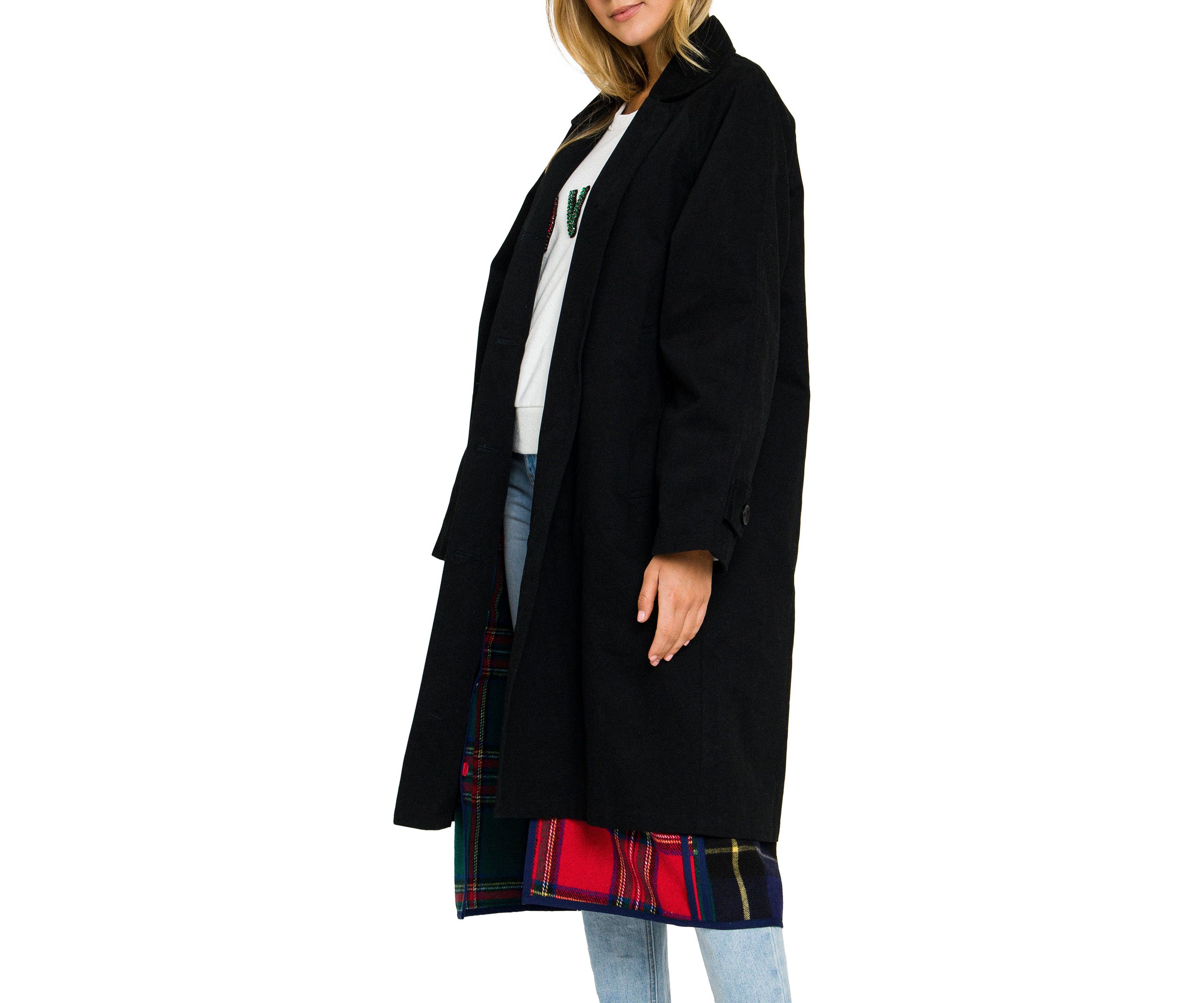 Reversible Check Long Coat