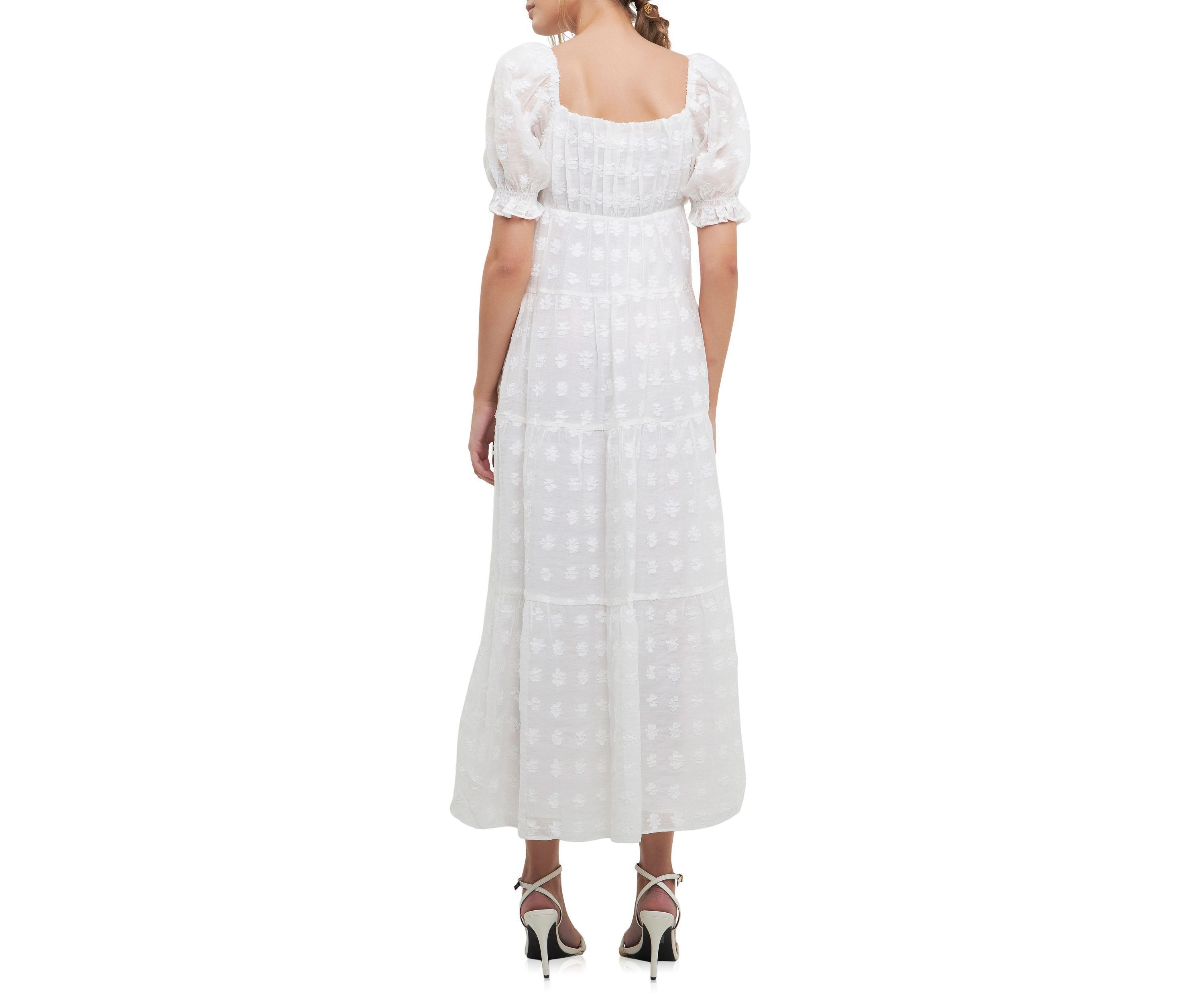 Sweetheart Tiered Short Sleeve Floral Maxi