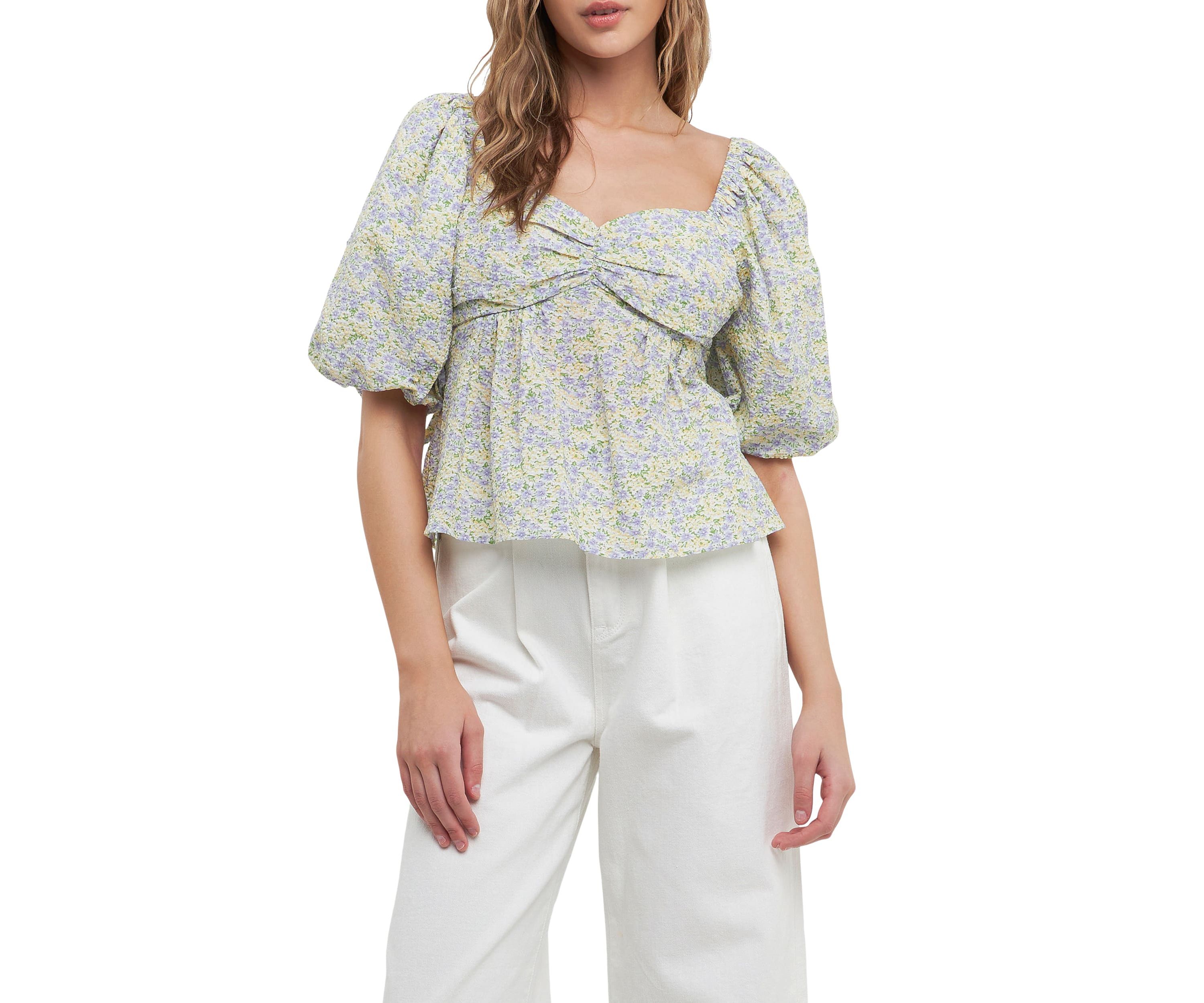 Floral Tied Back Top