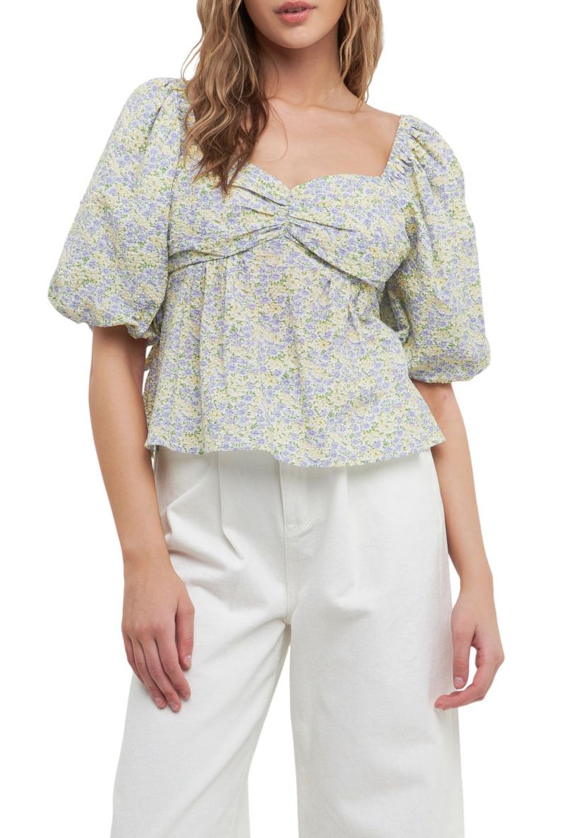 Floral Tied Back Top