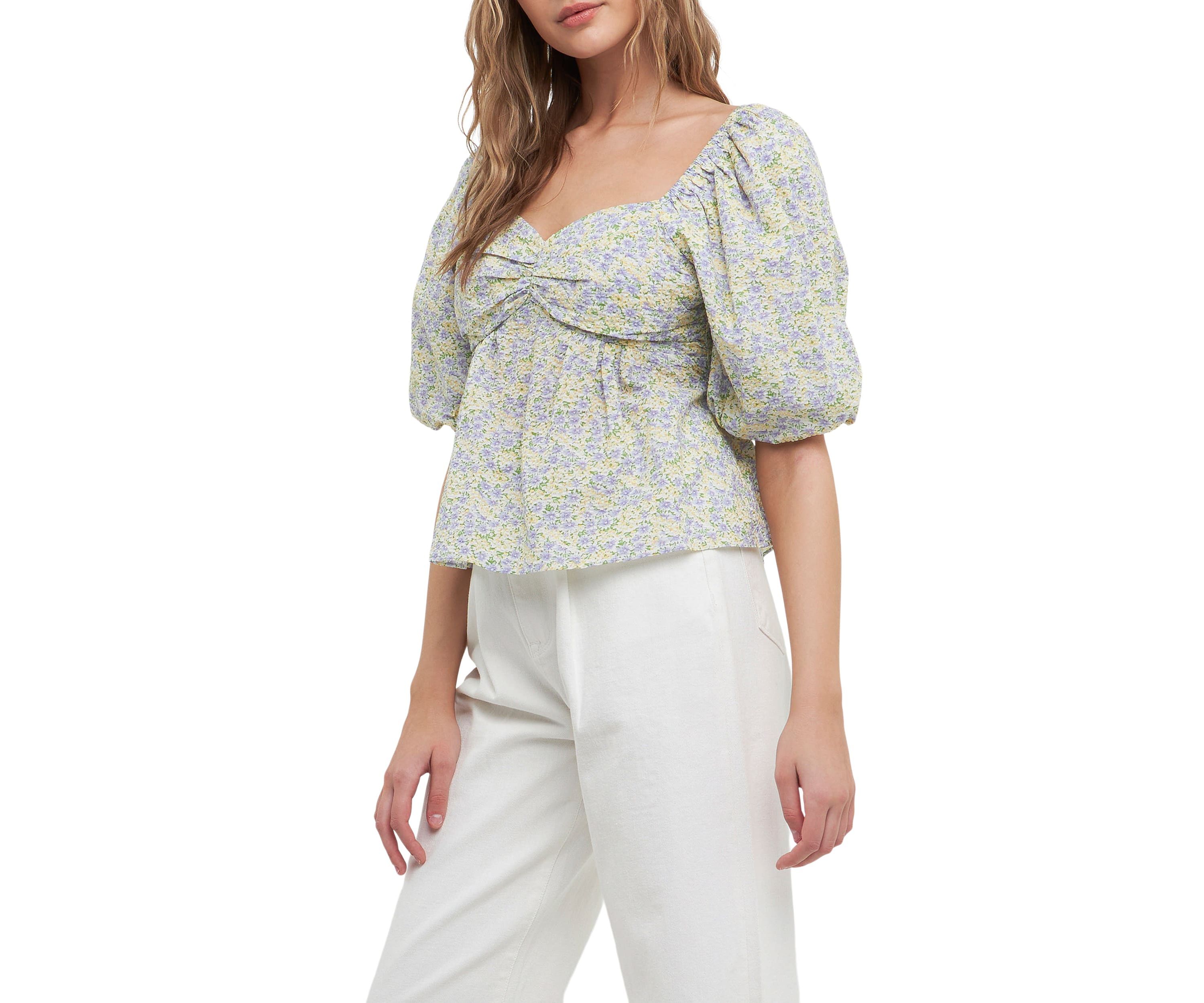 Floral Tied Back Top