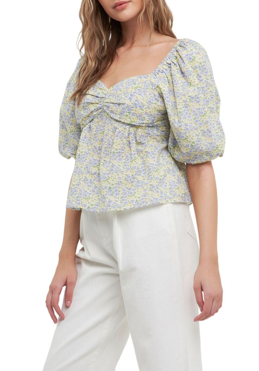 Floral Tied Back Top