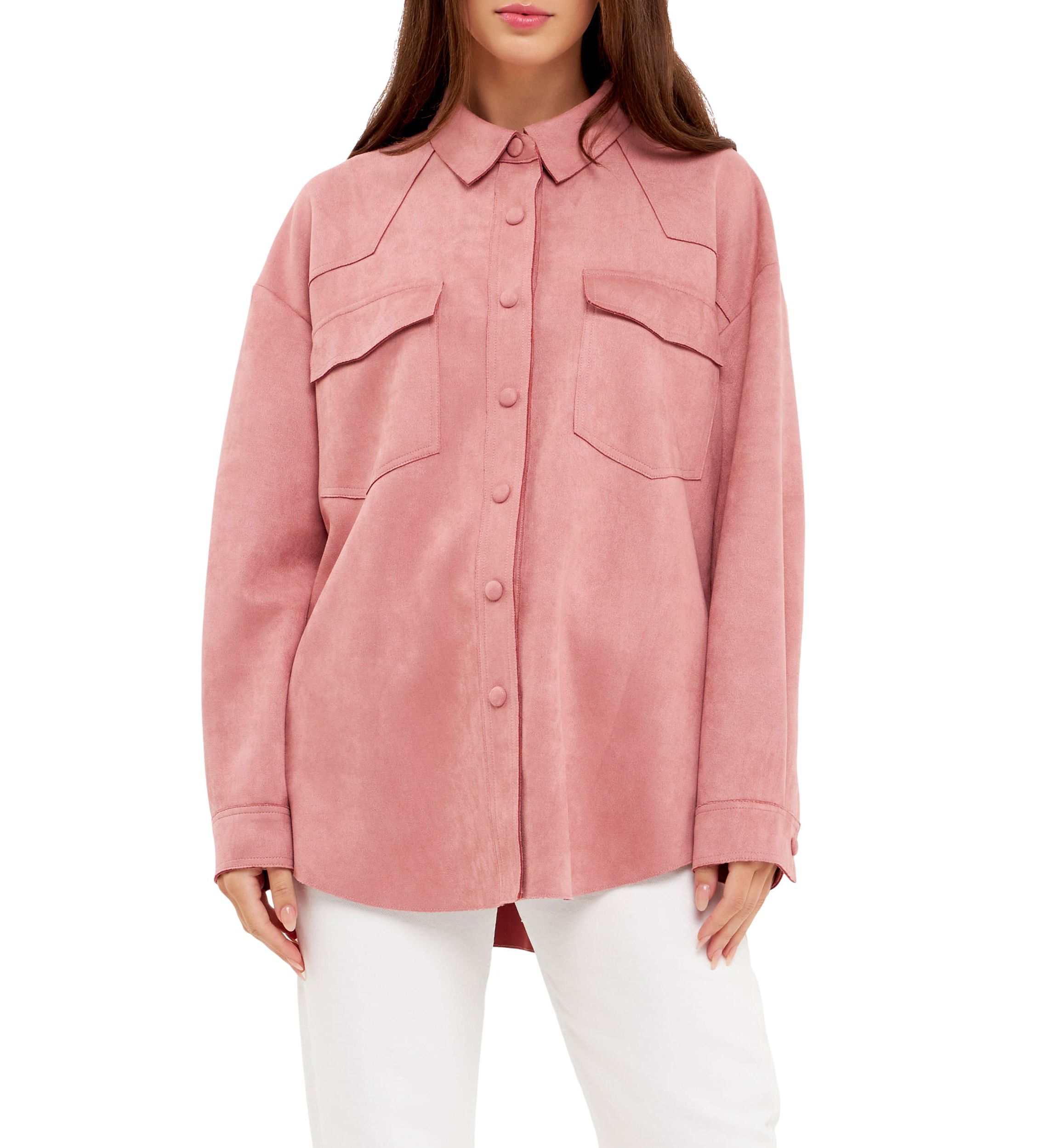 Suede Oversized Shirts