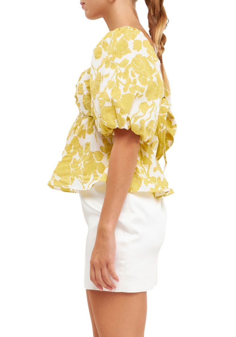 Floral Tied Back Top