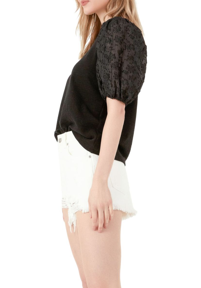 Mixed Media Knit Top