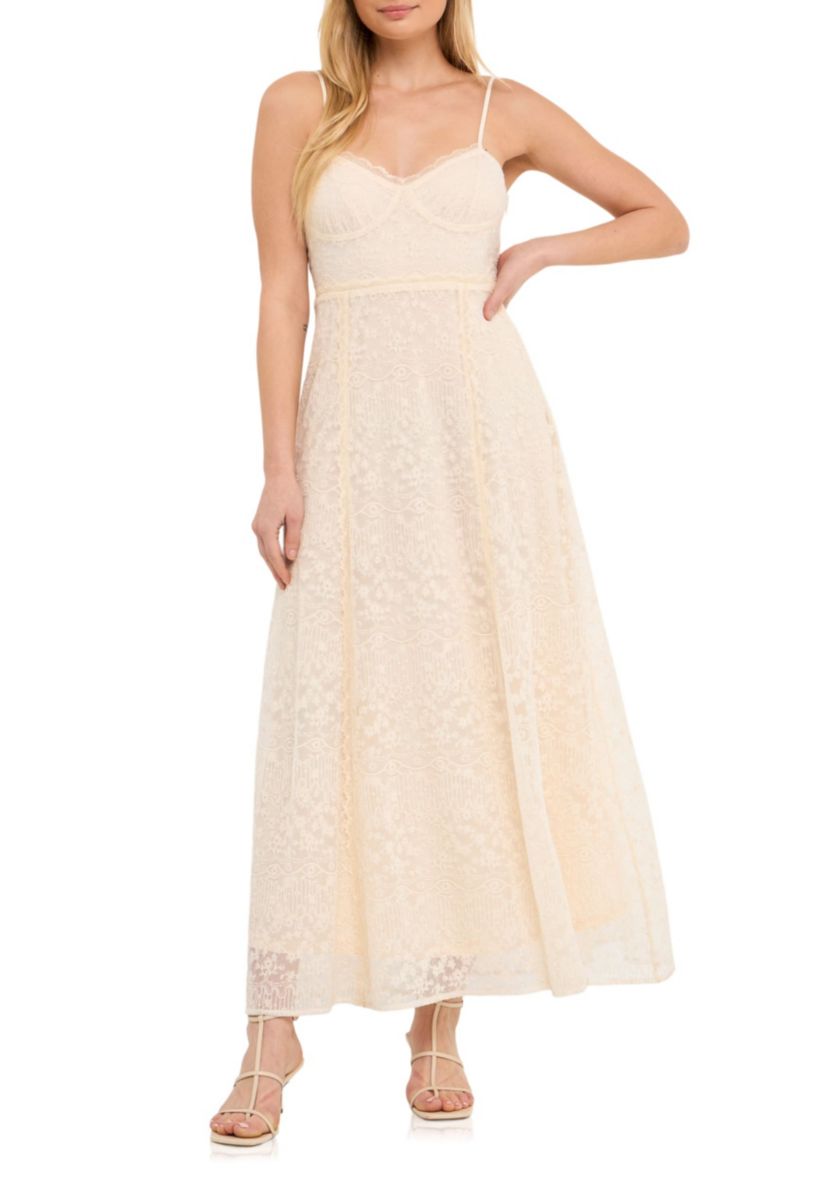 Embroidered Lace Camisole Dress