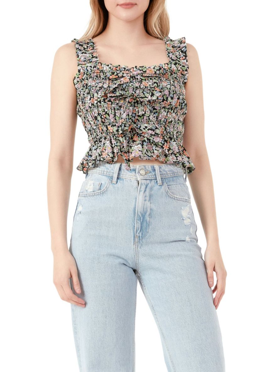 Floral Smocked Top