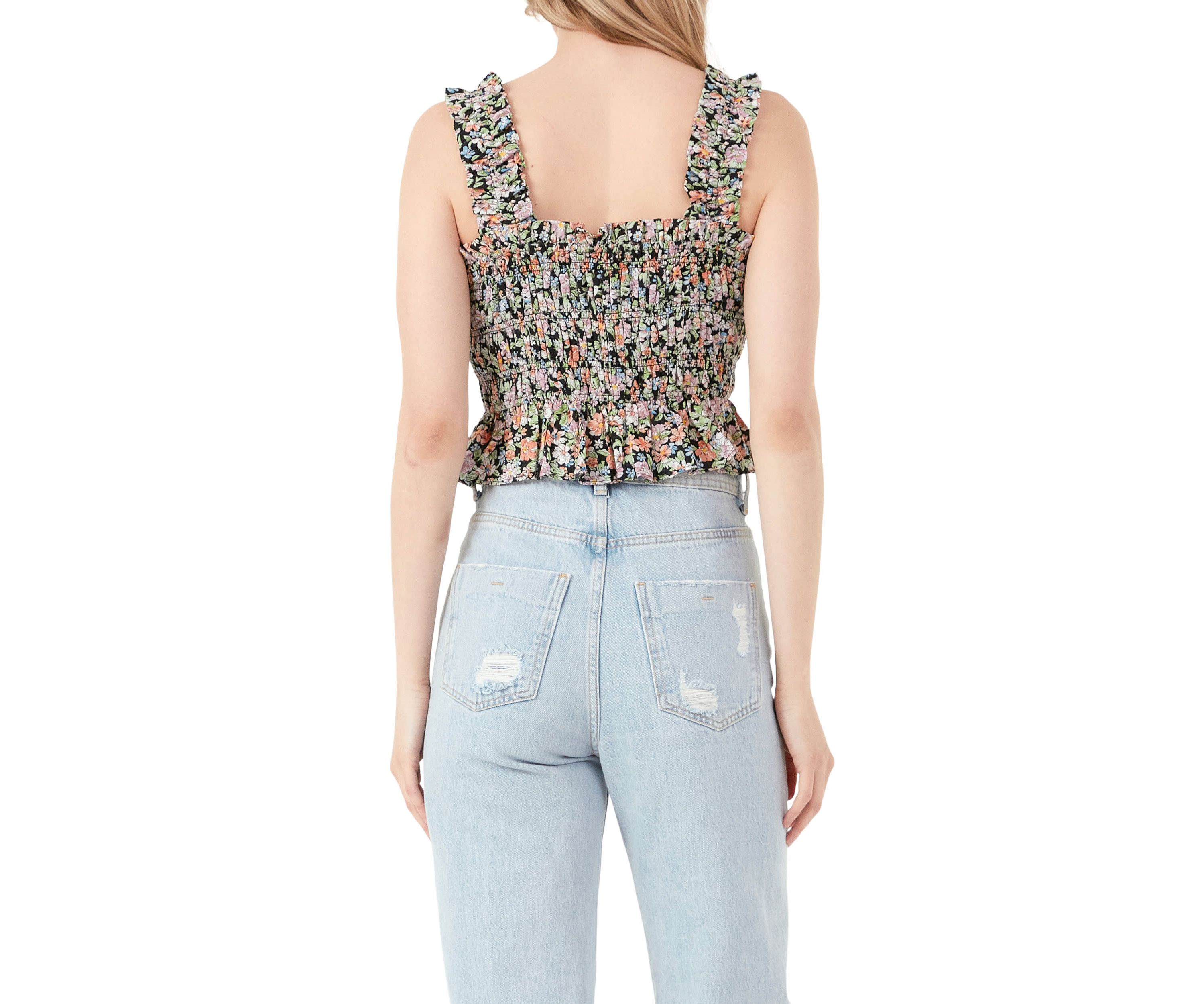 Floral Smocked Top