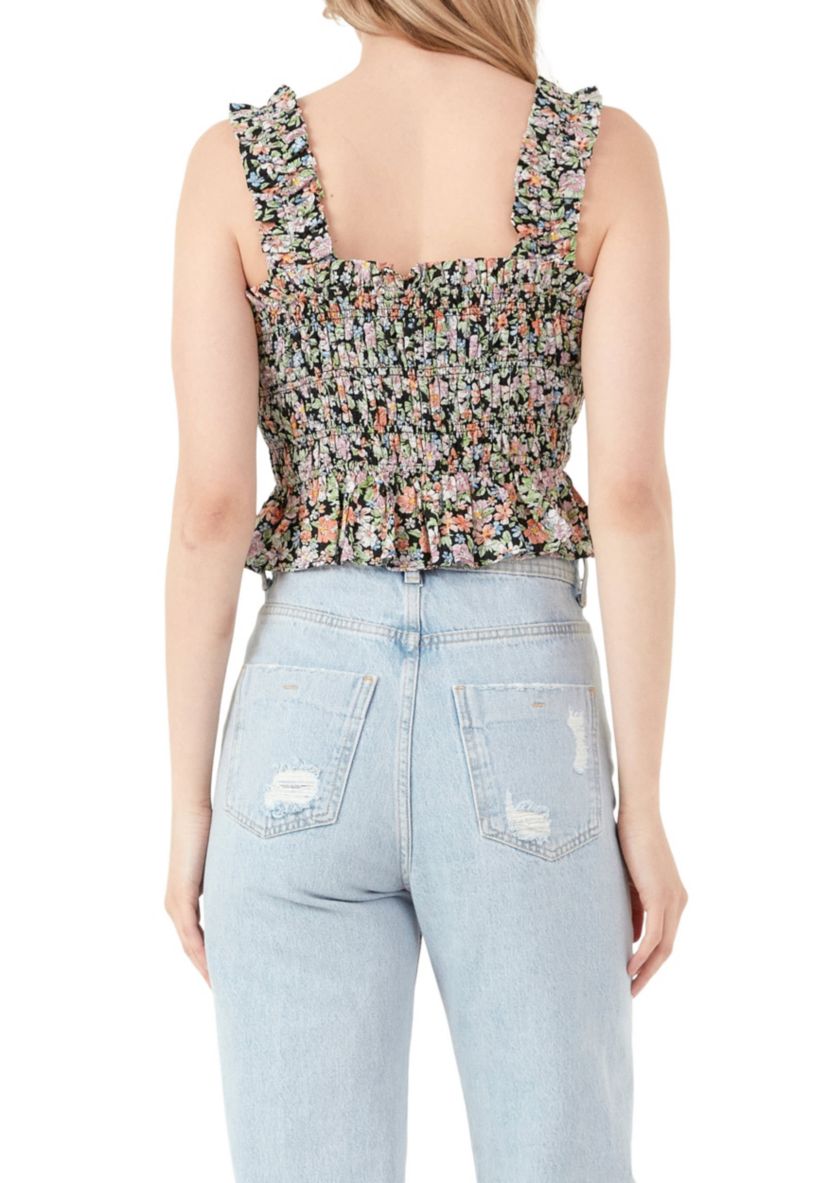 Floral Smocked Top