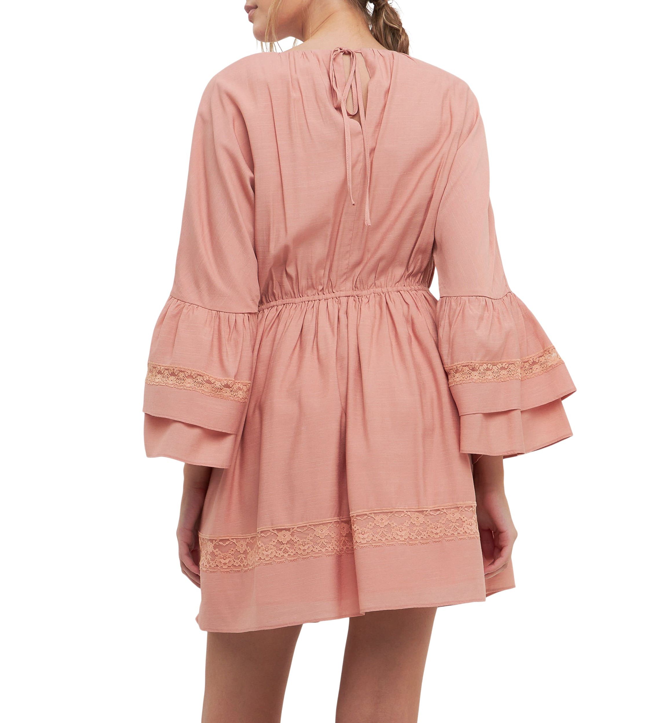 Laced Spg Tie Mini Dress