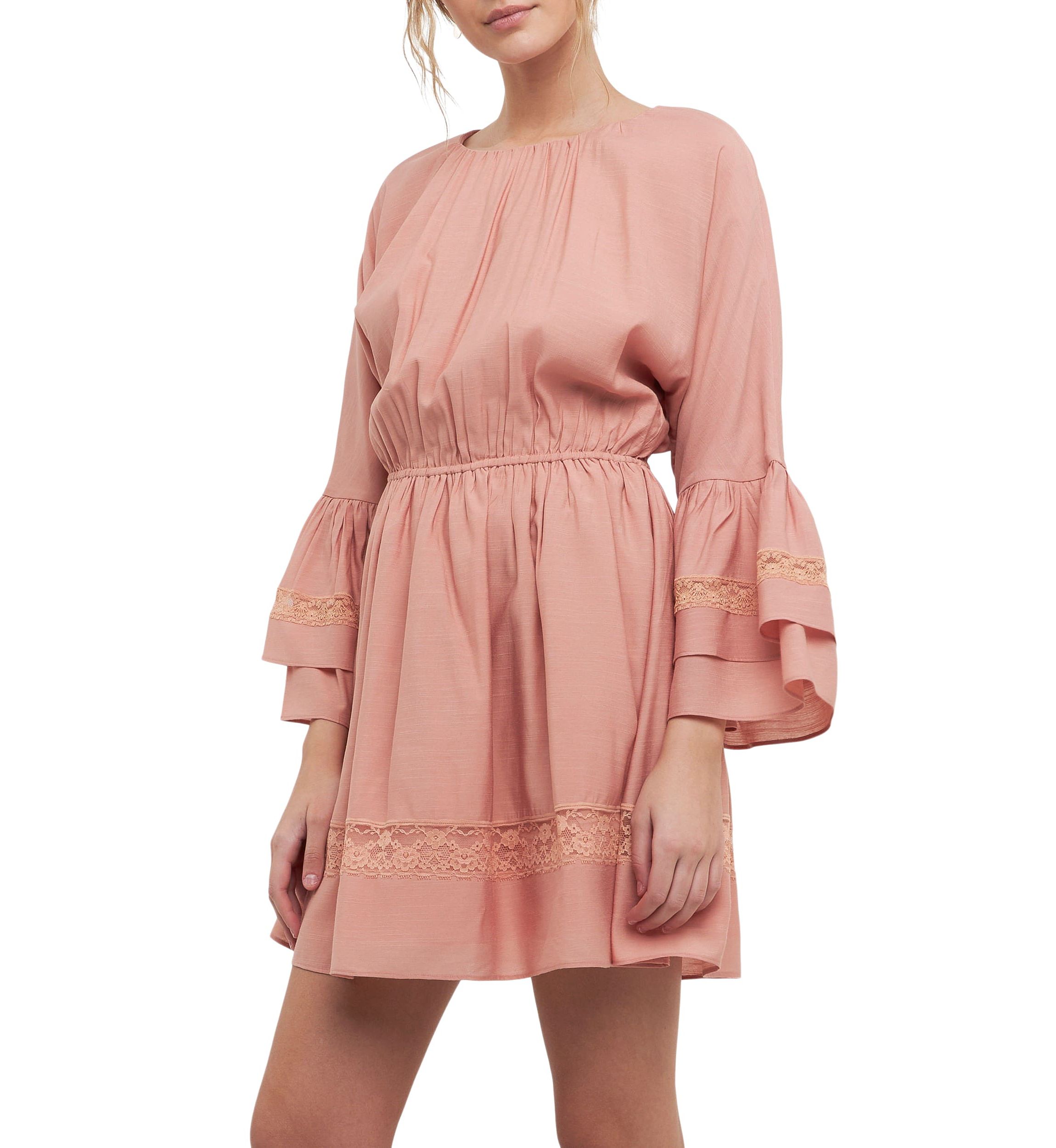 Laced Spg Tie Mini Dress