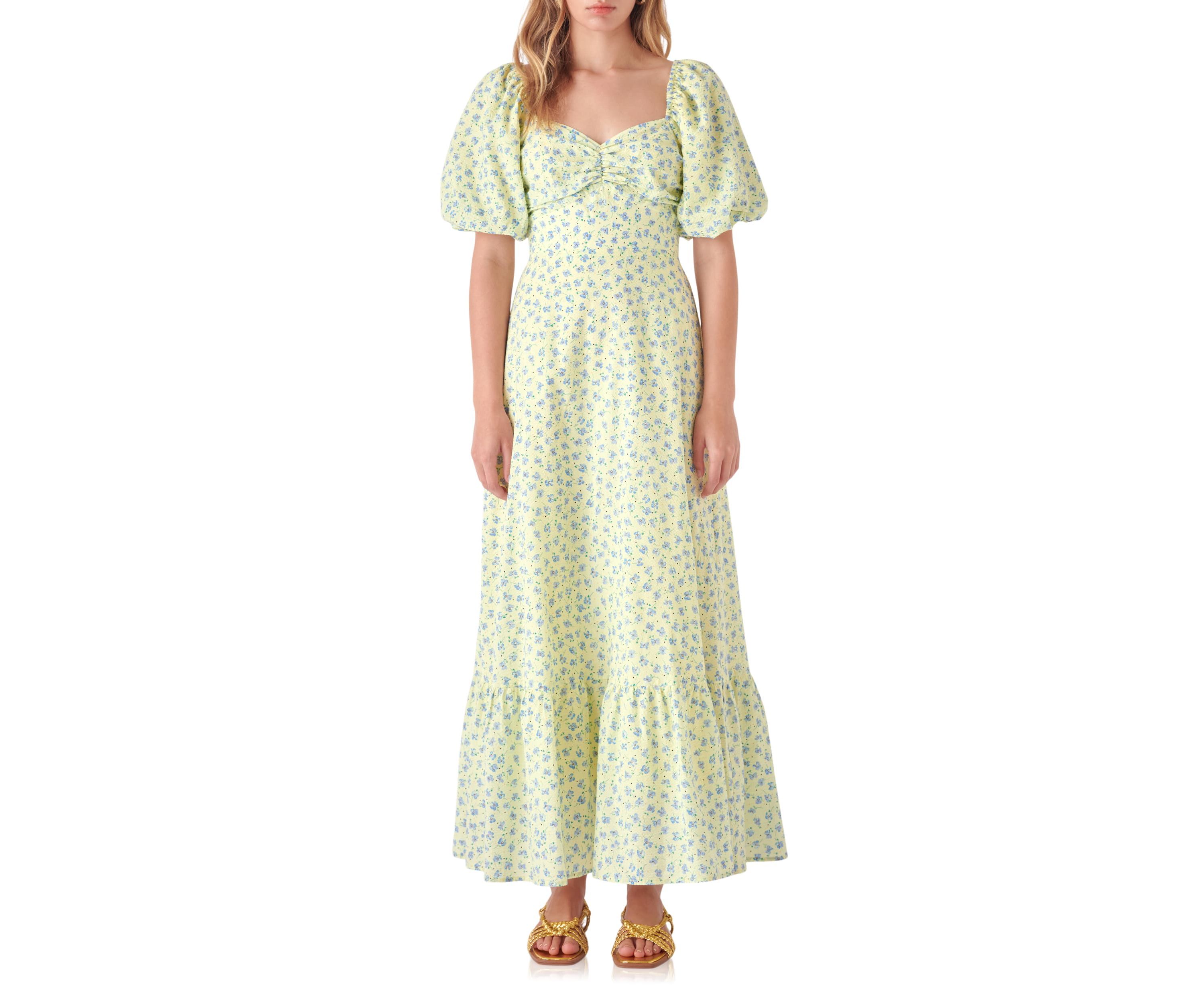 Floral Back Tied Maxi Dress