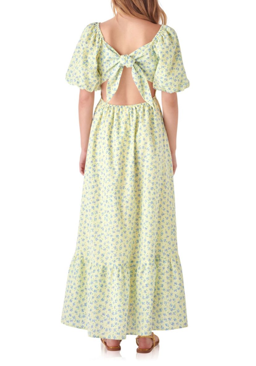 Floral Back Tied Maxi Dress