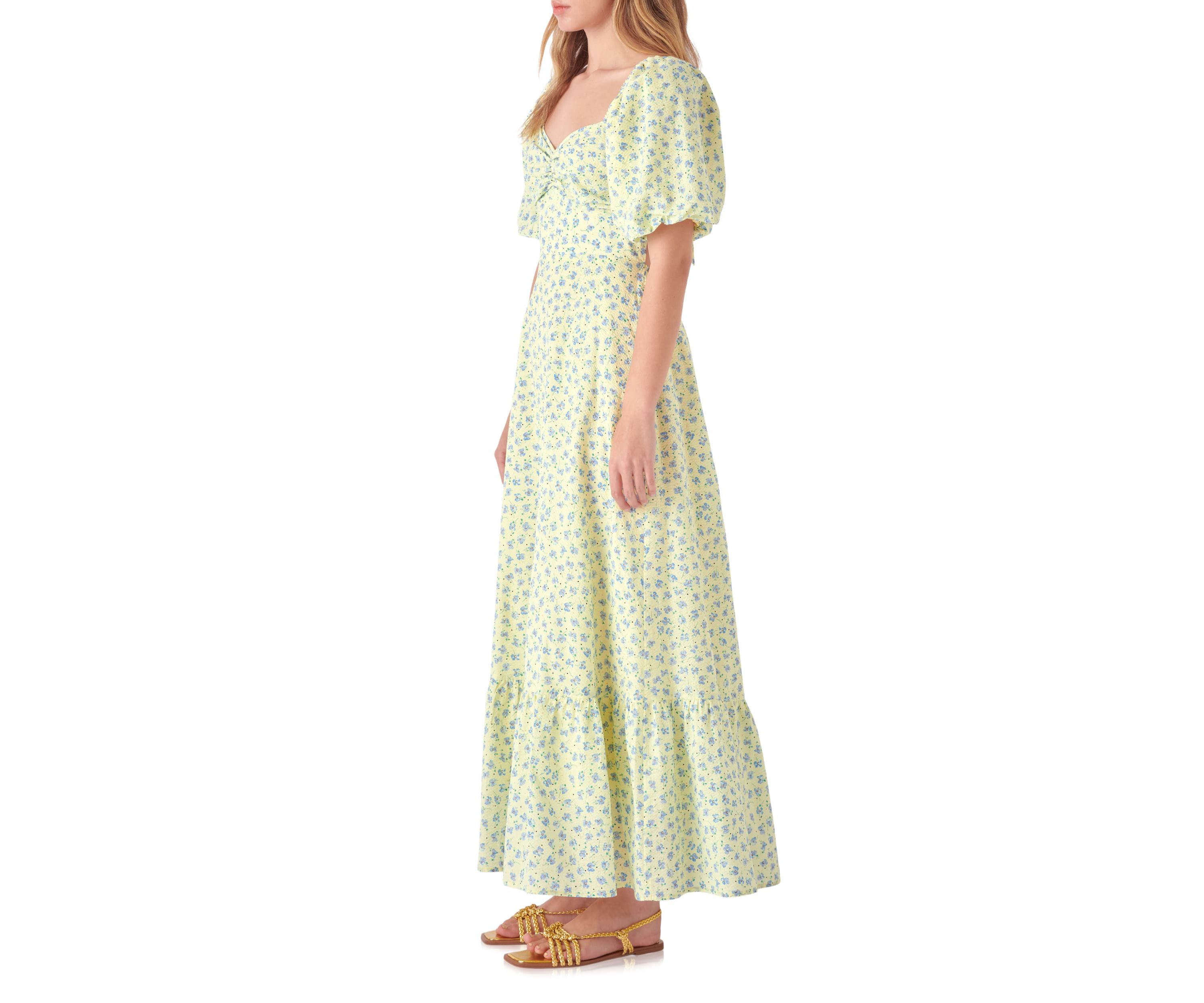 Floral Back Tied Maxi Dress