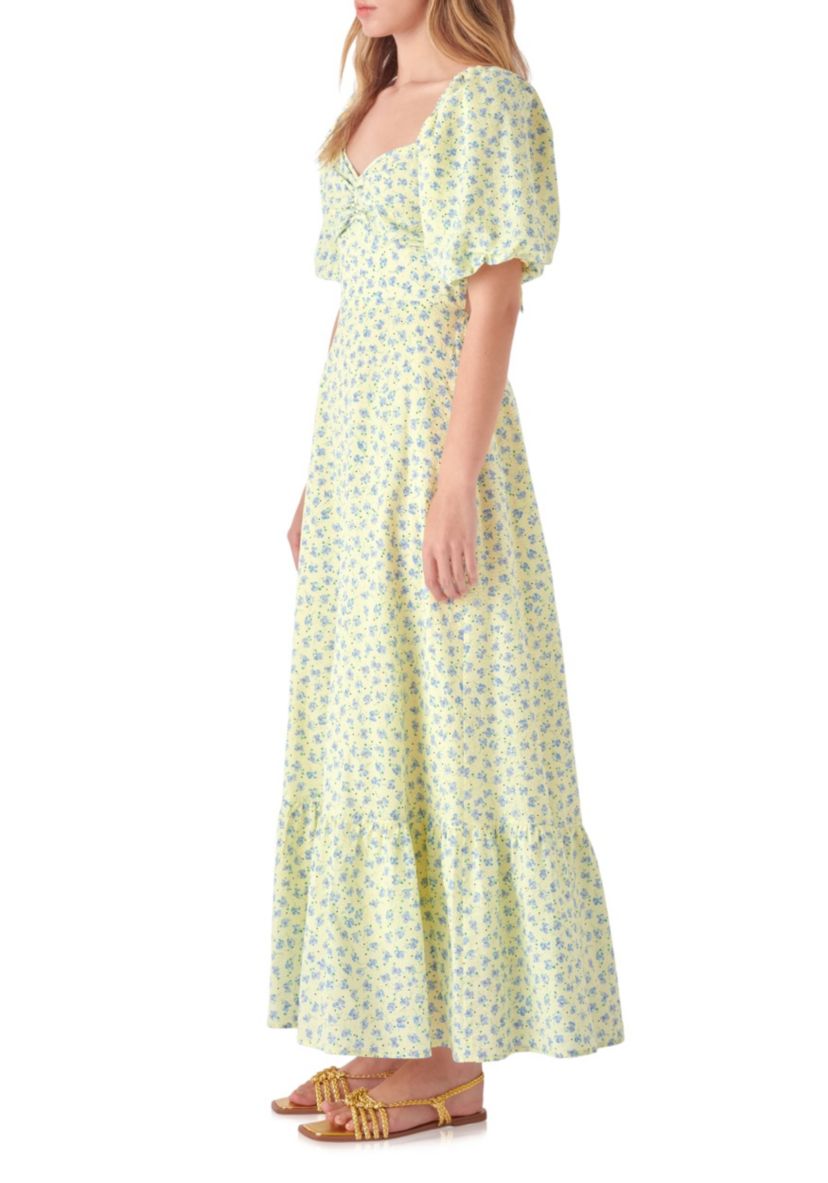 Floral Back Tied Maxi Dress