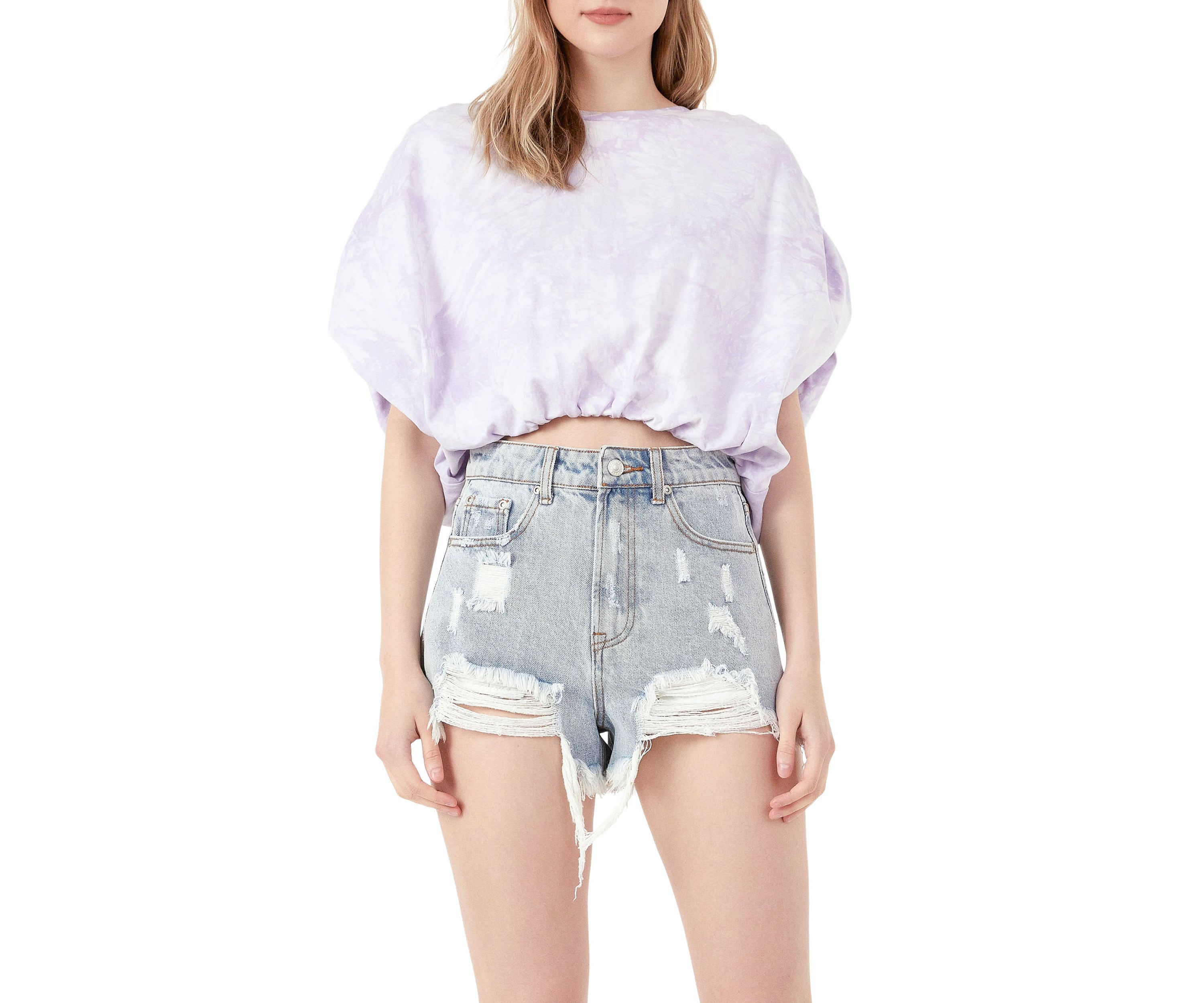 Tie-Dye Knit Balloon Top