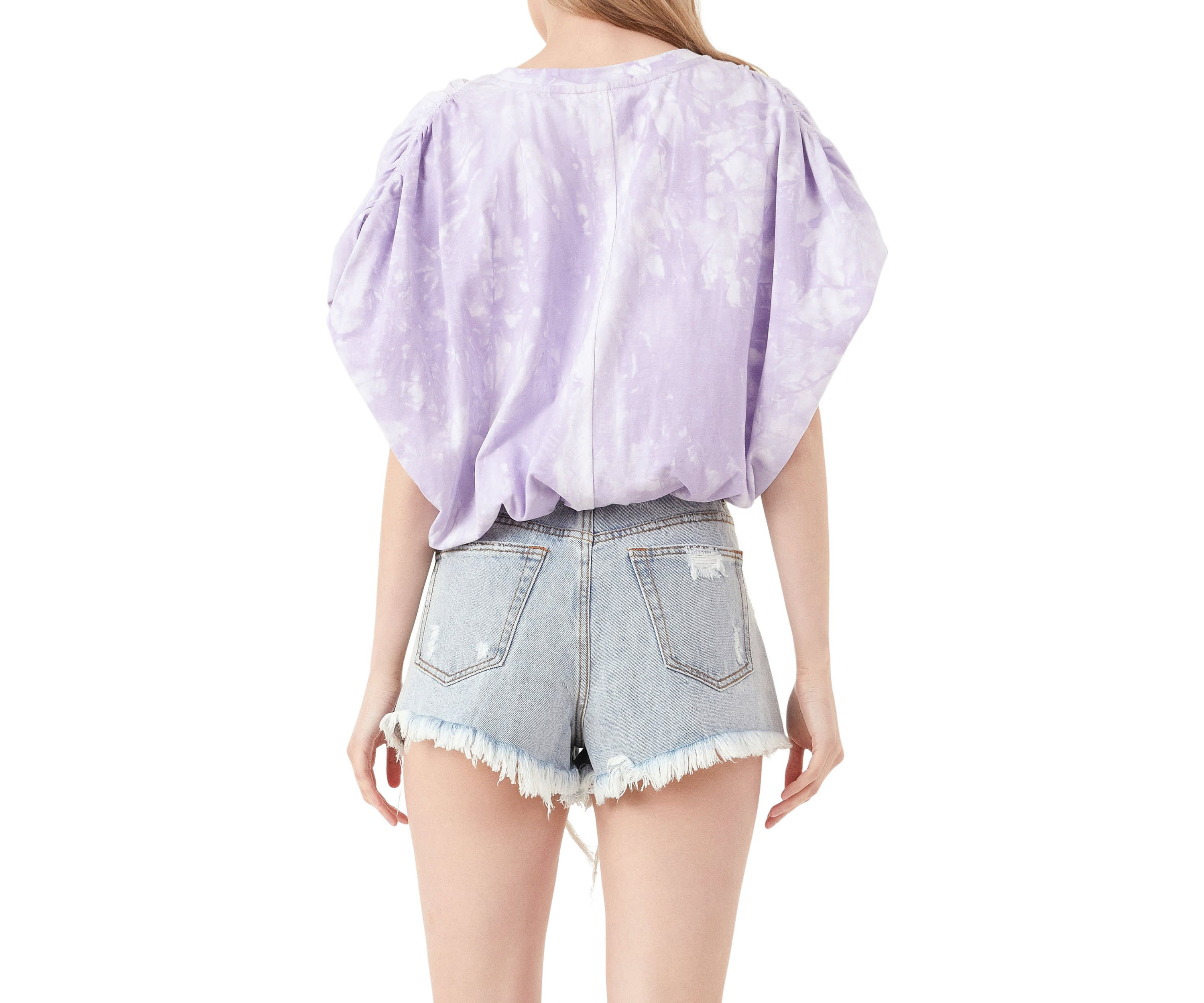 Tie-Dye Knit Balloon Top