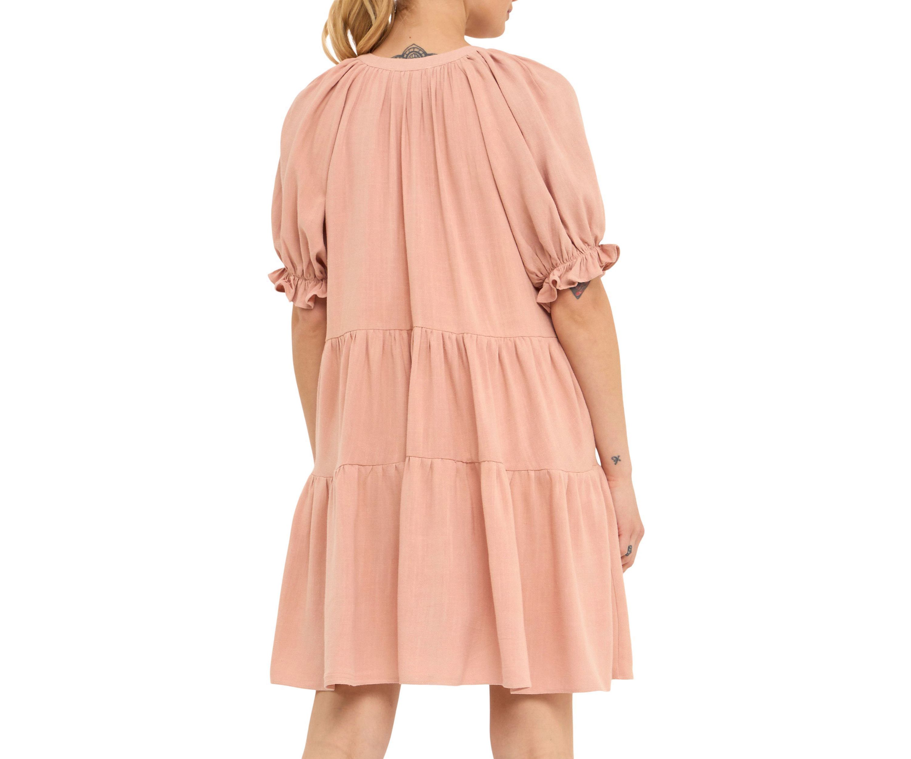Solid Tiered Dress