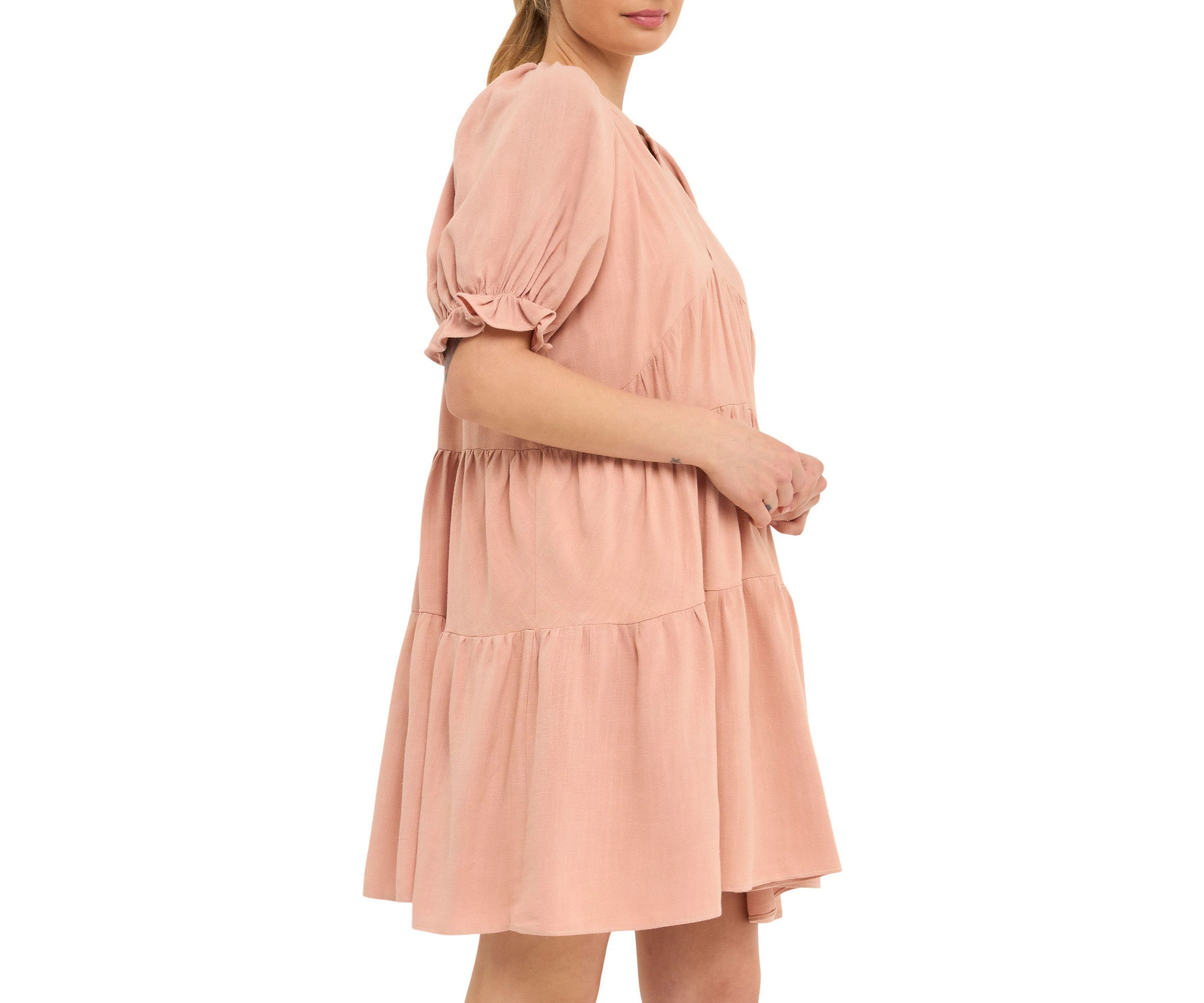 Solid Tiered Dress