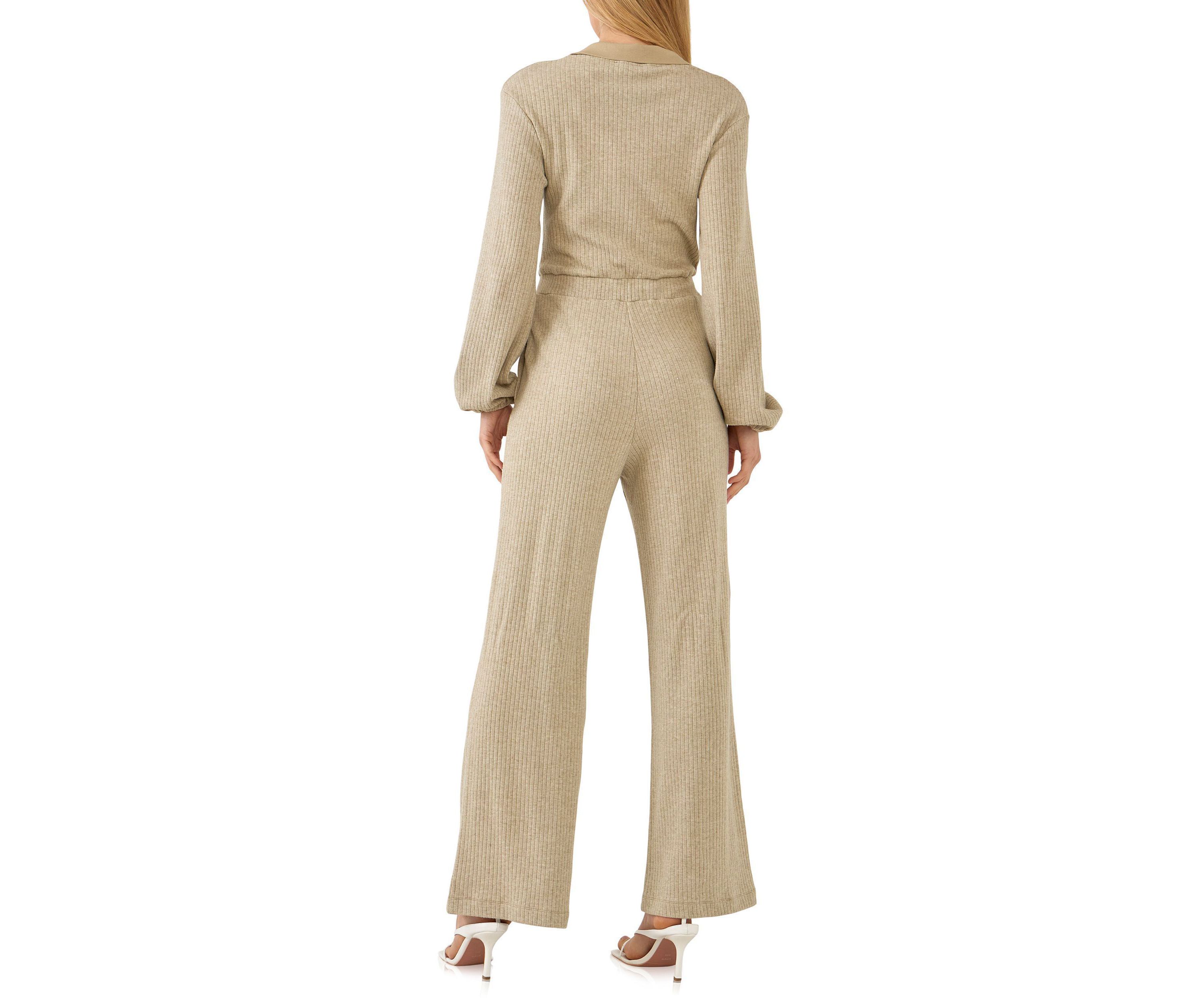 Collared Knit Jumpsuit