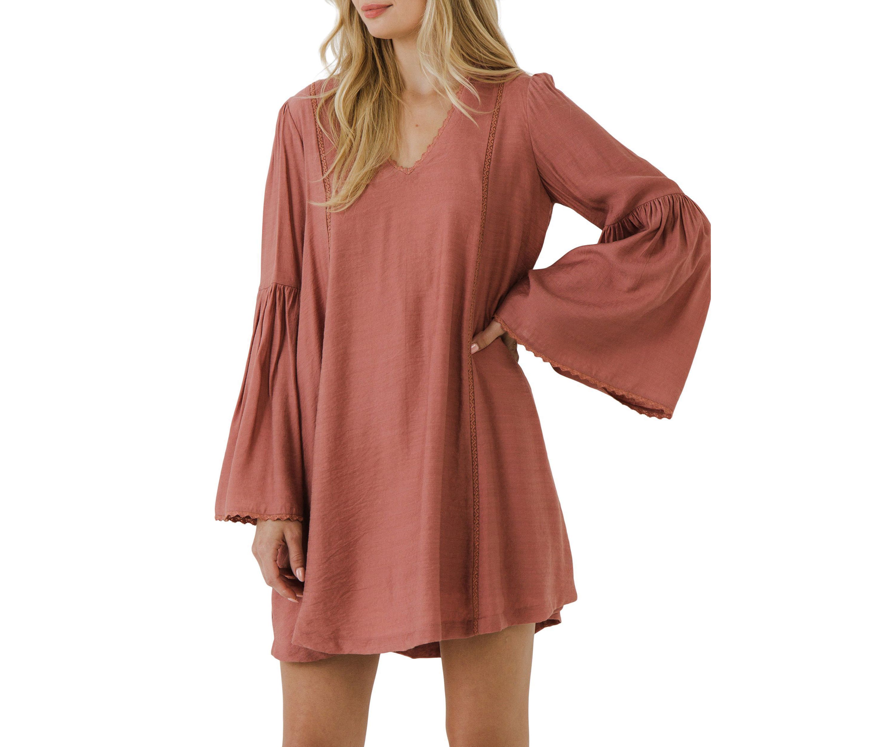 Deep V Laced Mini Dress