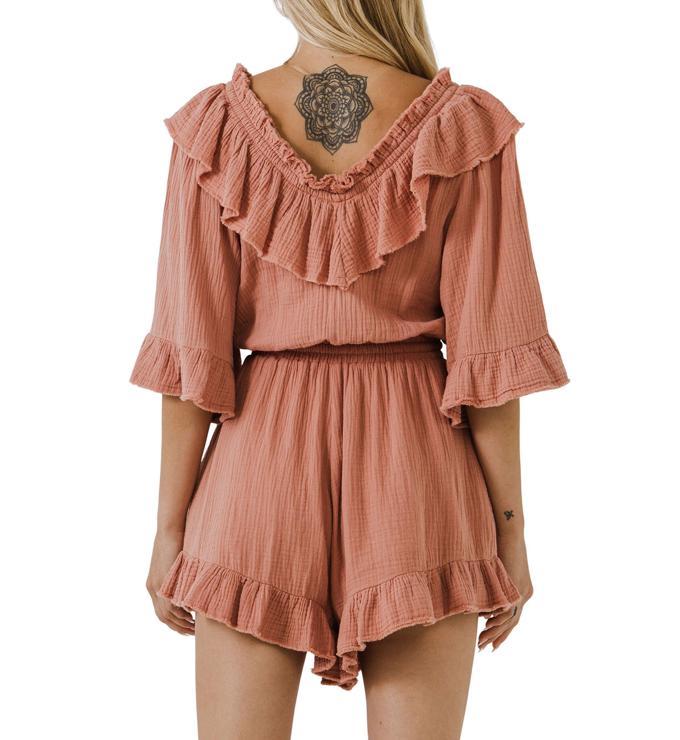 Ruffle Detail Romper