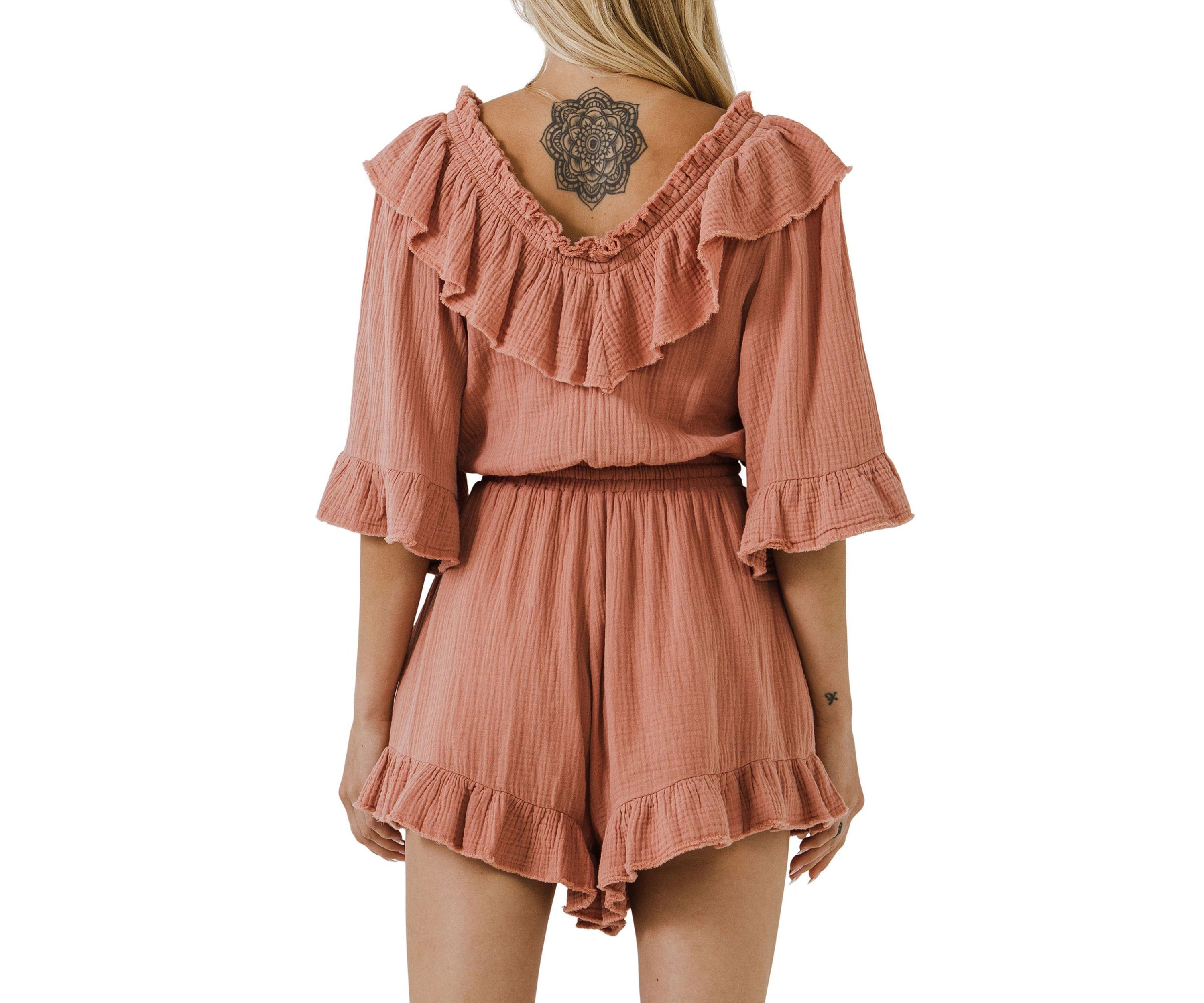 Ruffle Detail Romper