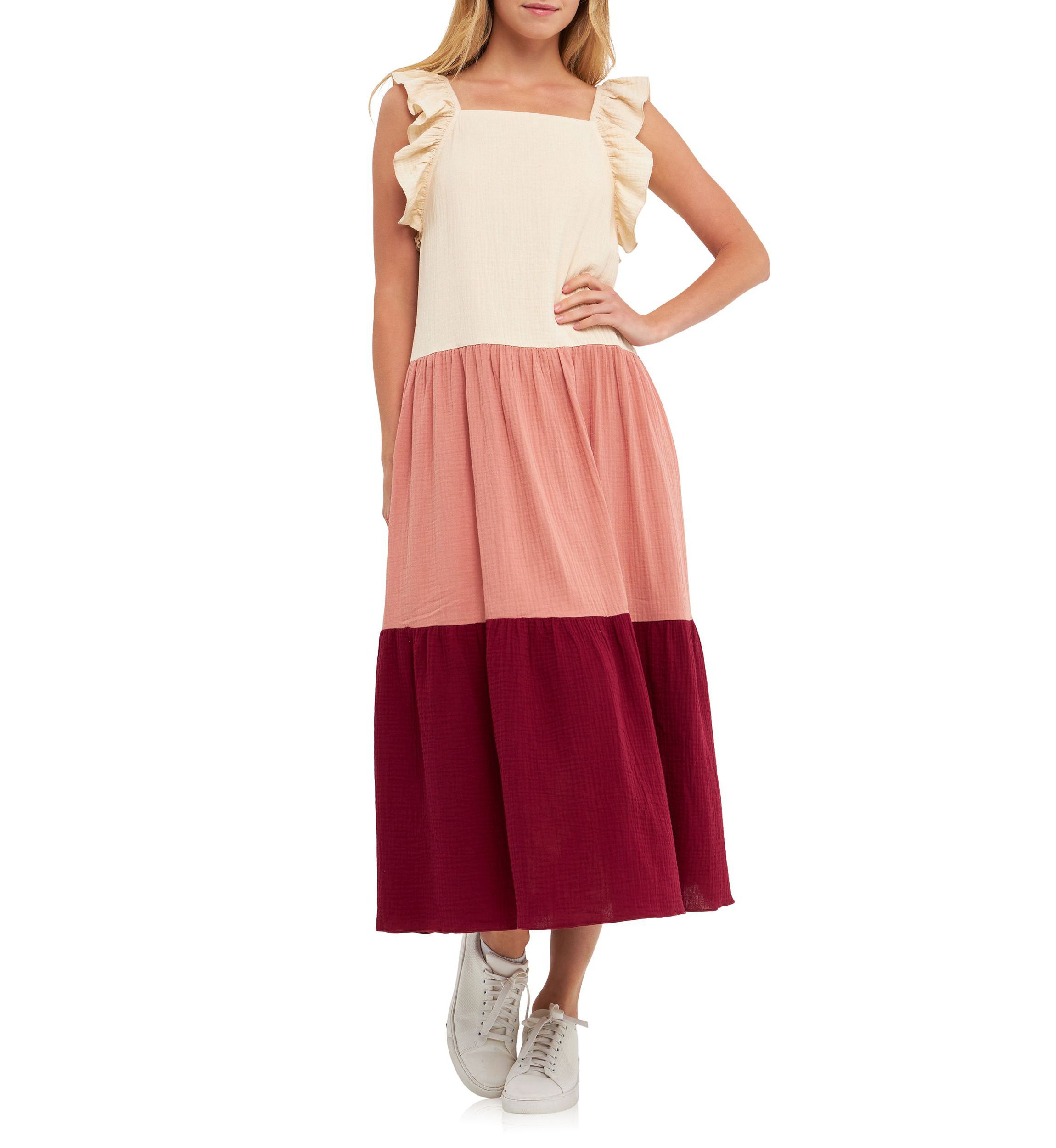 Color Block Midi Dress