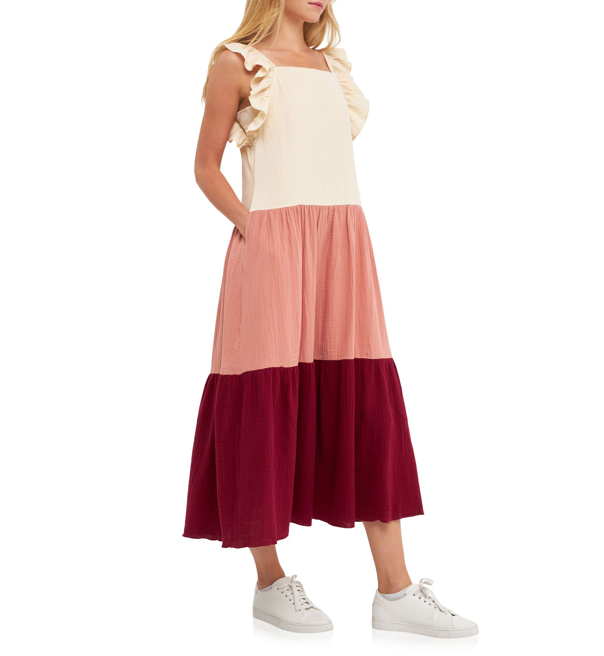 Color Block Midi Dress