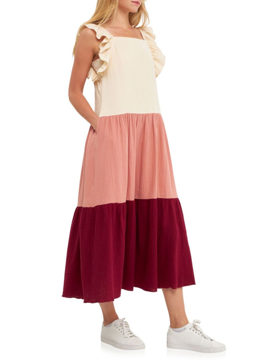 Color Block Midi Dress