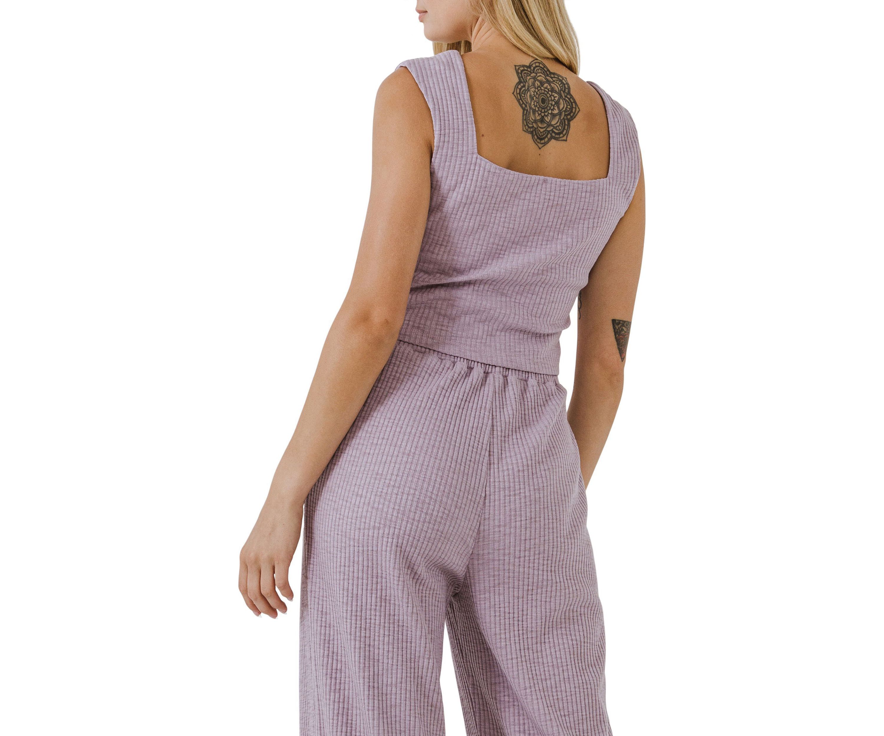 Fitted Knit Cropped Tank Top