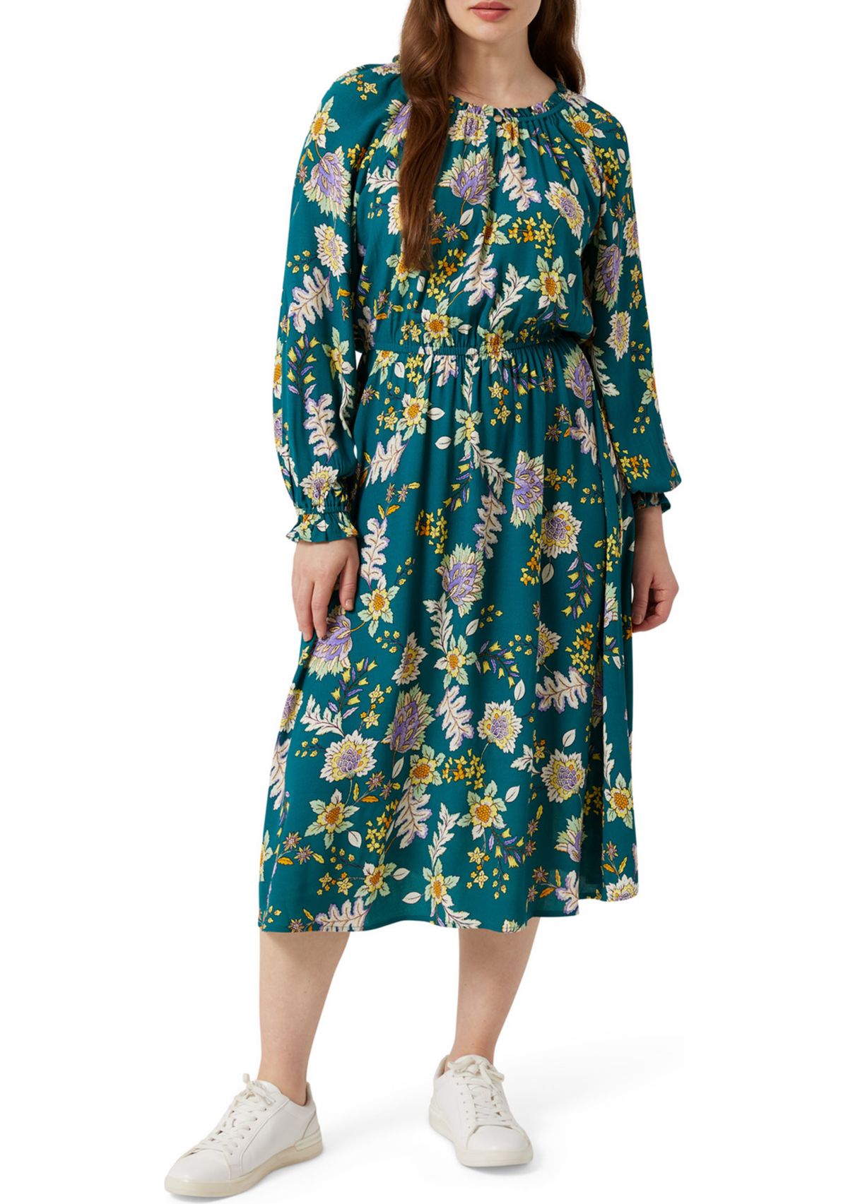 Womens Peasant Midi Dress