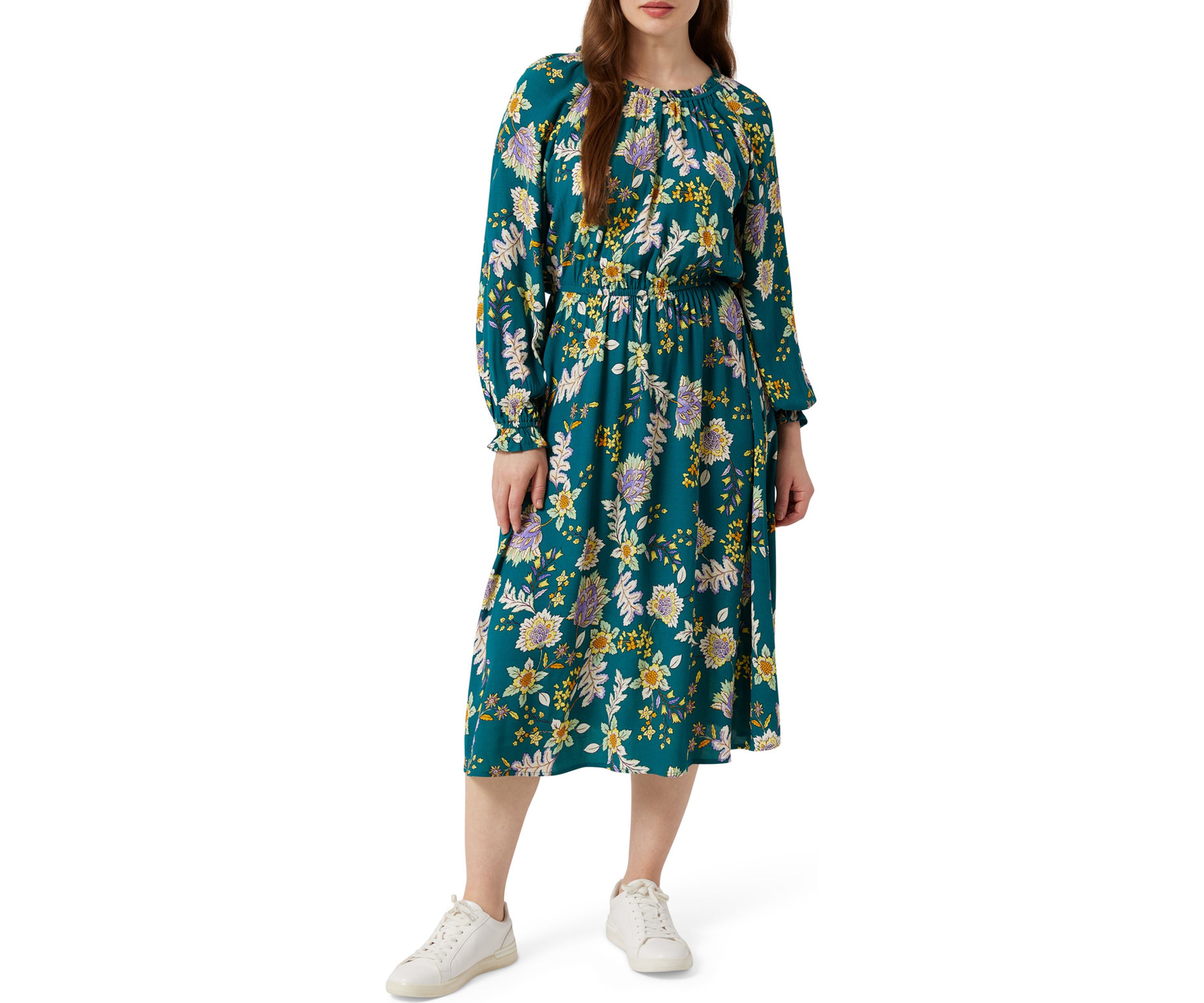 Womens Peasant Midi Dress