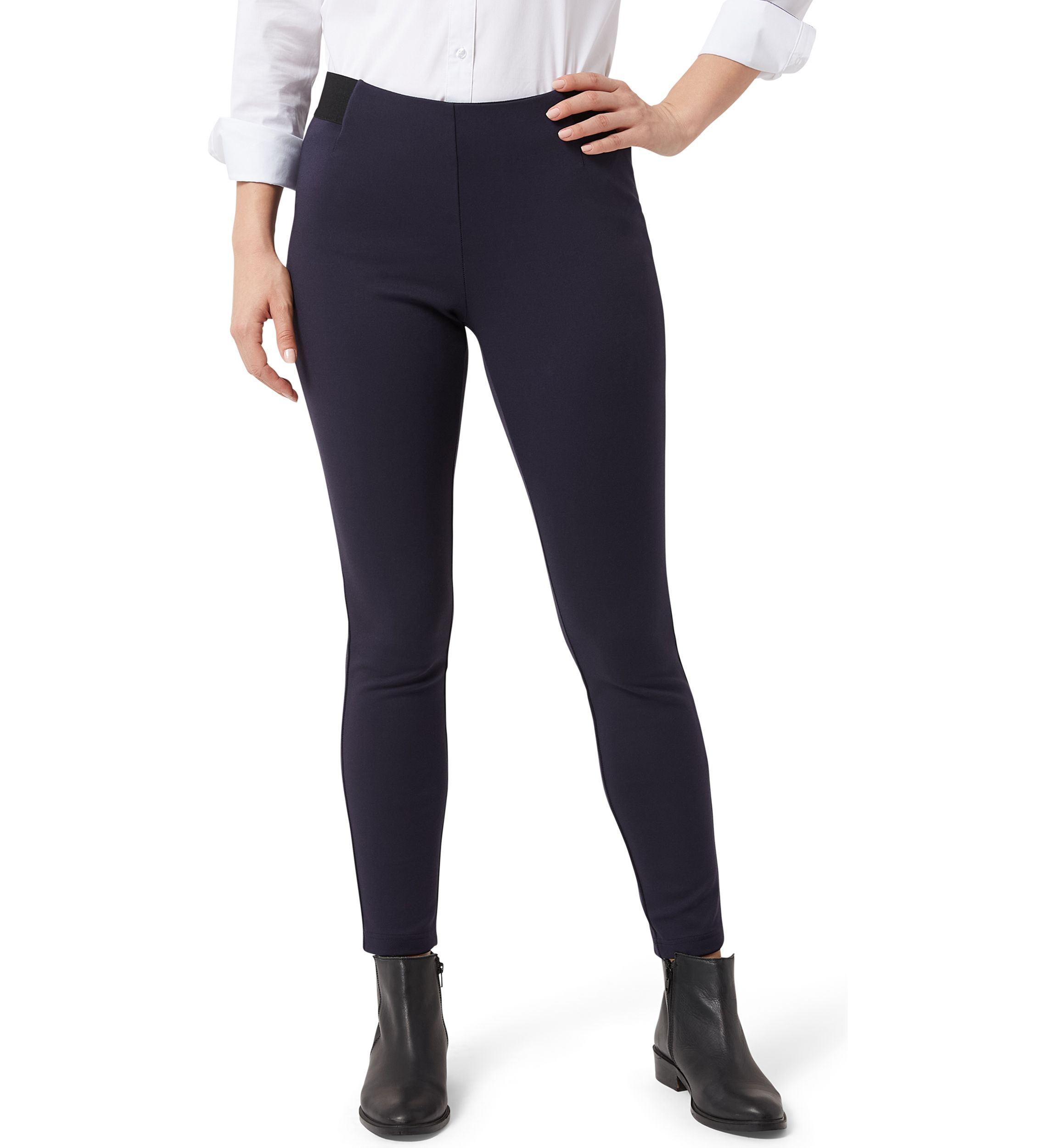 Womens Ponte Slim Leg Pants
