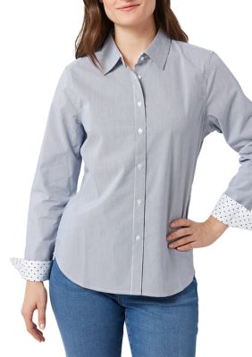 Hsmqhjwe Overstock Items Clearance All One Sleeve Shirts for Women Womens Cotton Button Down Shirts Short Sleeves Office Shirts Round Neck Casual