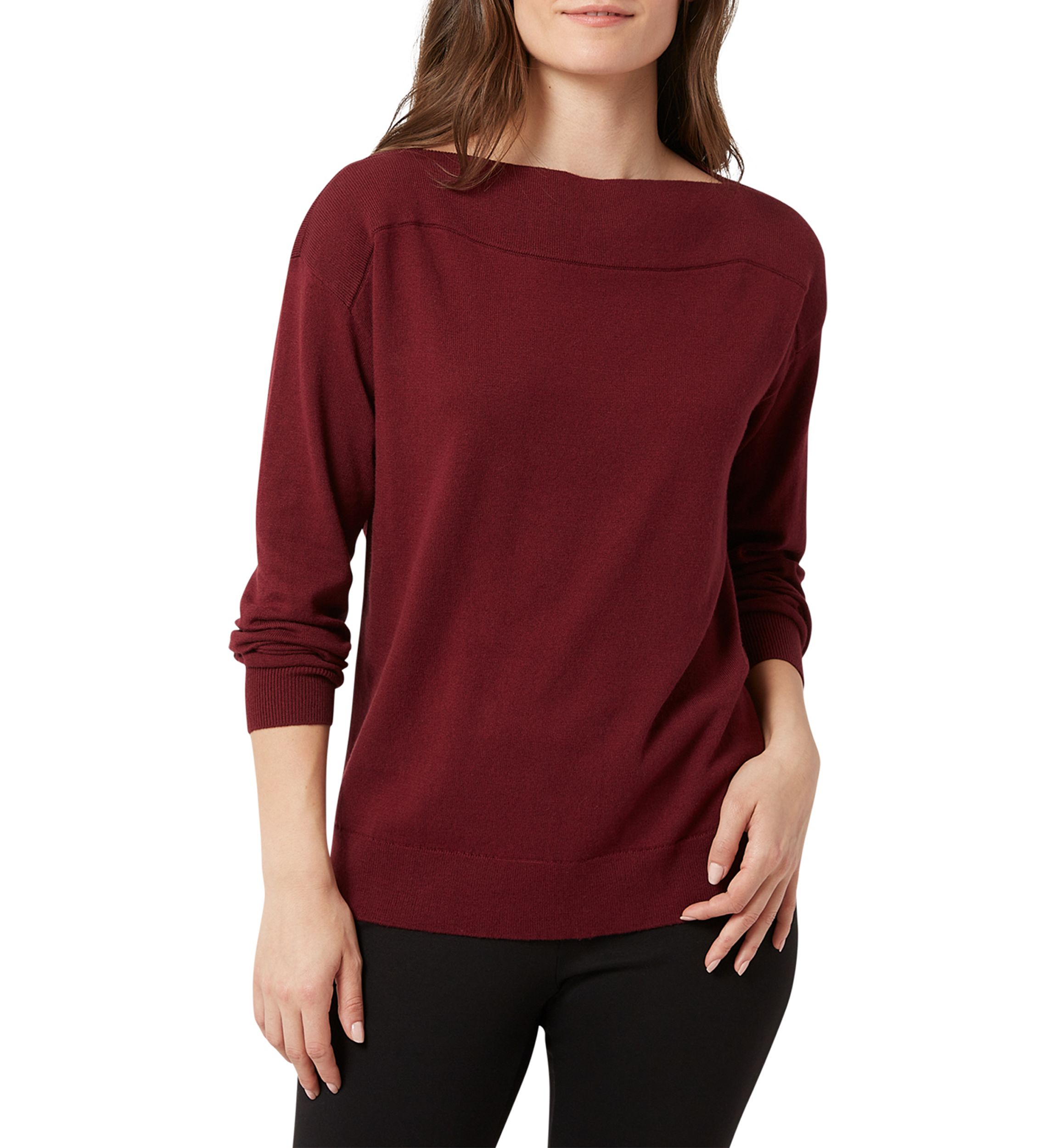 Womens Boat Neck Sweater