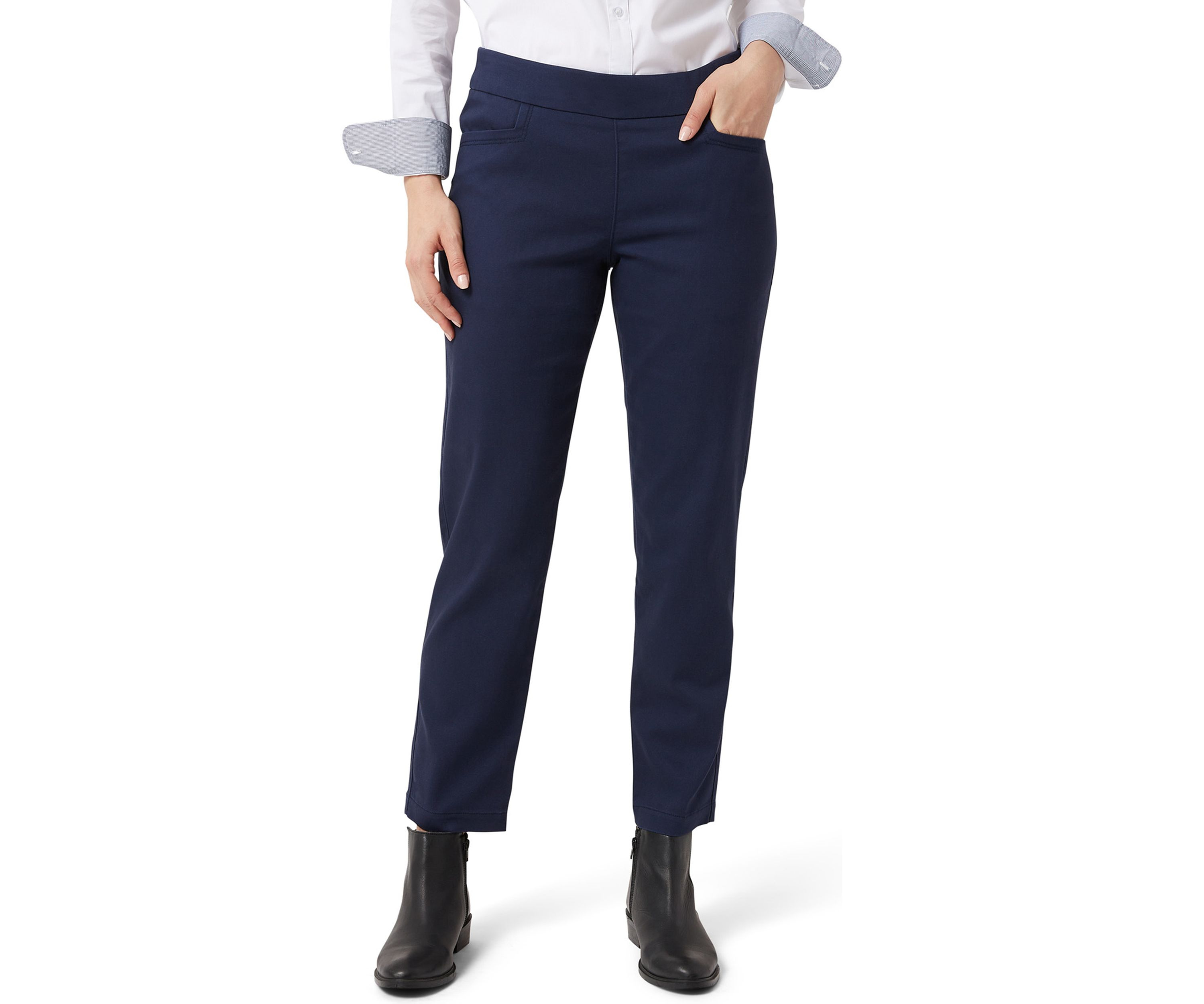 Womens Pull On Slim Leg Pants