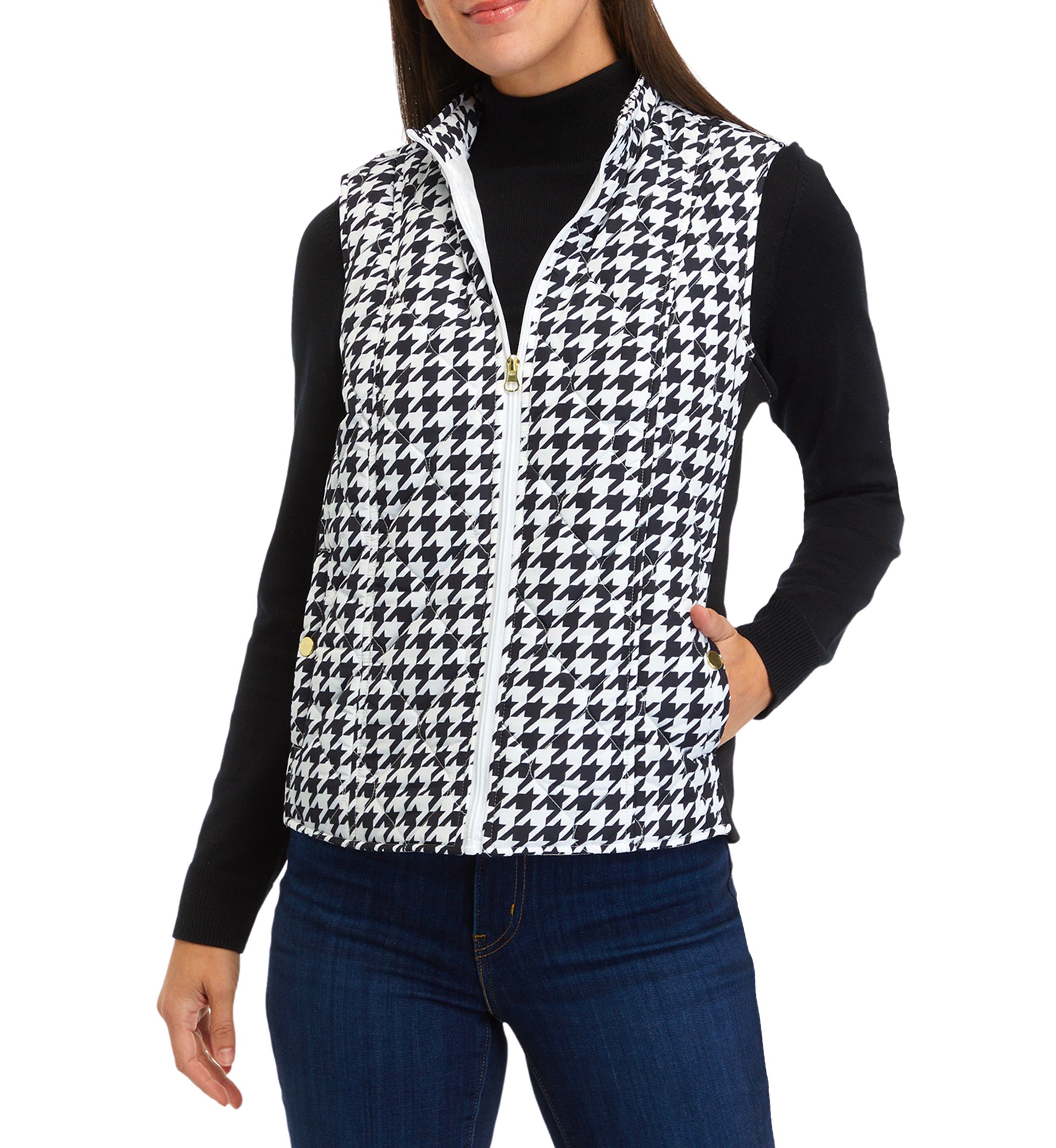 Petite Side Rib Printed Vest 
