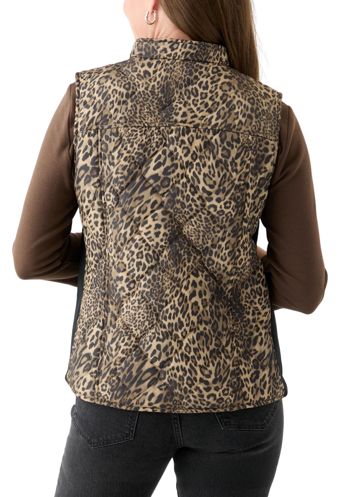 Petite Side Ribbed Printed Vest